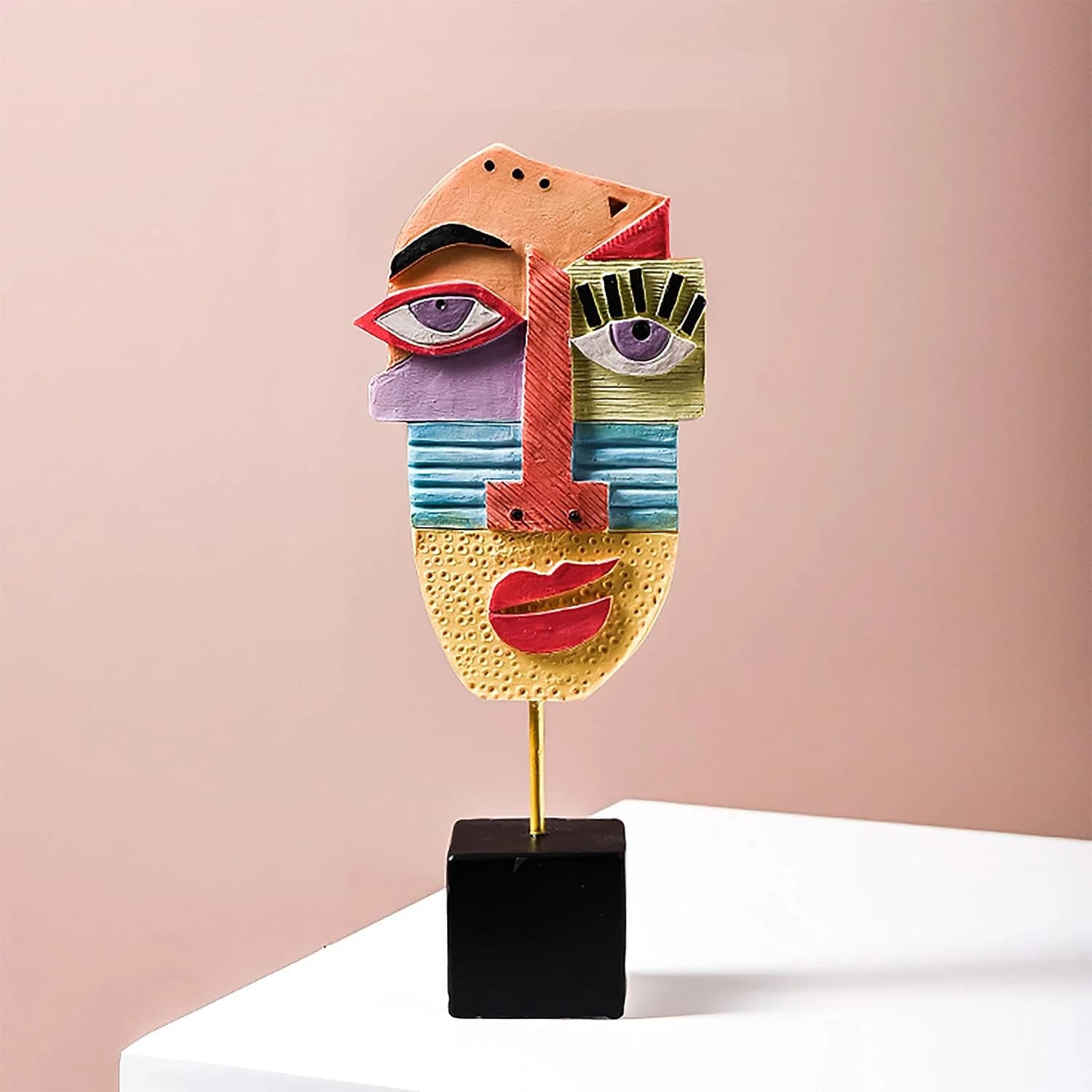 Wink - Handcrafted Statues Resin Abstract Sculpture for Home Decor Modern,African Art Tribal Figurines Decorations Items