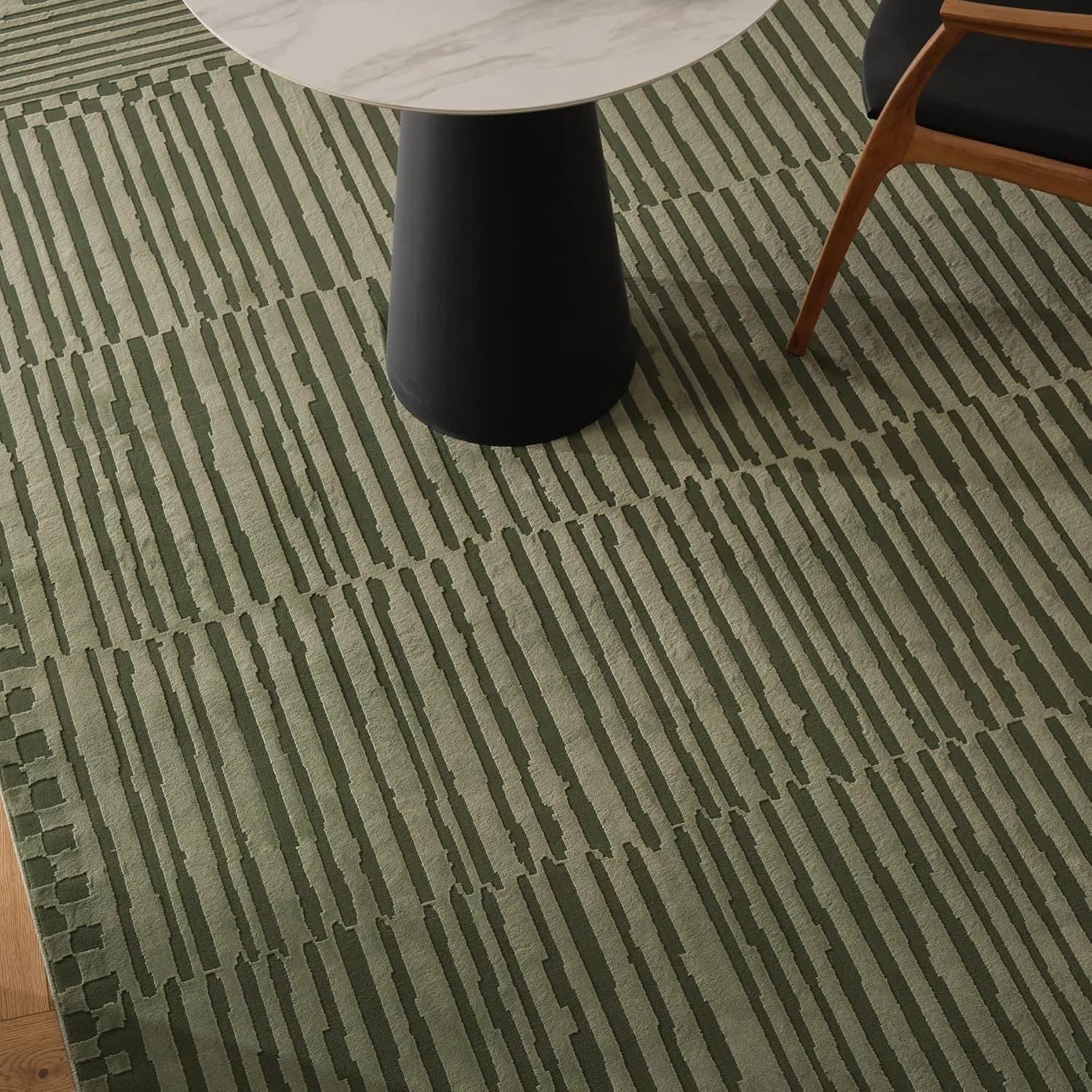 Revival Rugs Soloba 7'x9' Area Rugs - Washable, Medium Pile, Green