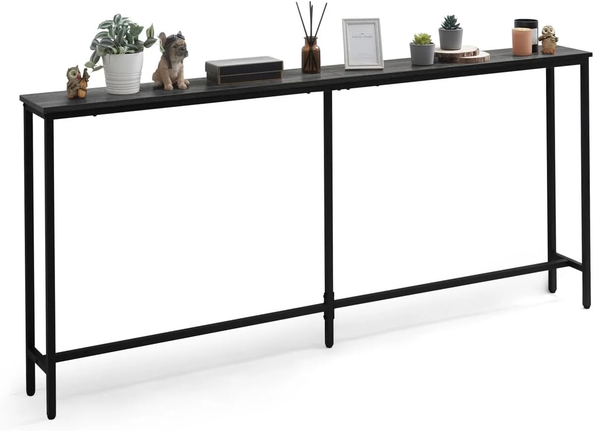 CAPHAUS 71” Narrow Long Console Tableau for Entryway, Classic Design Mesa Narrow Long for Living Room, Skinny Entrance T