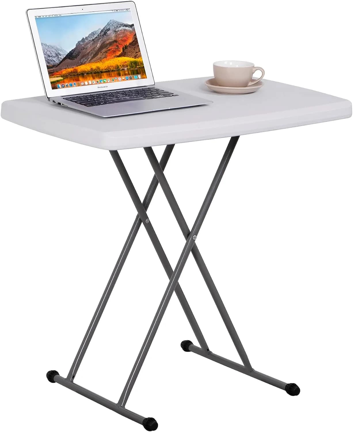 ZenStyle 3 ft Adjustable Folding Table, Indoor Outdoor Portable Plastic Dining Card Table Utility Table for Camping Dini