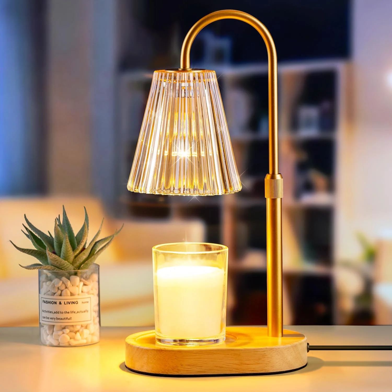 Candle Warmer Lamp with Timer - Electric Candles Wax Warmers Glass Lamps