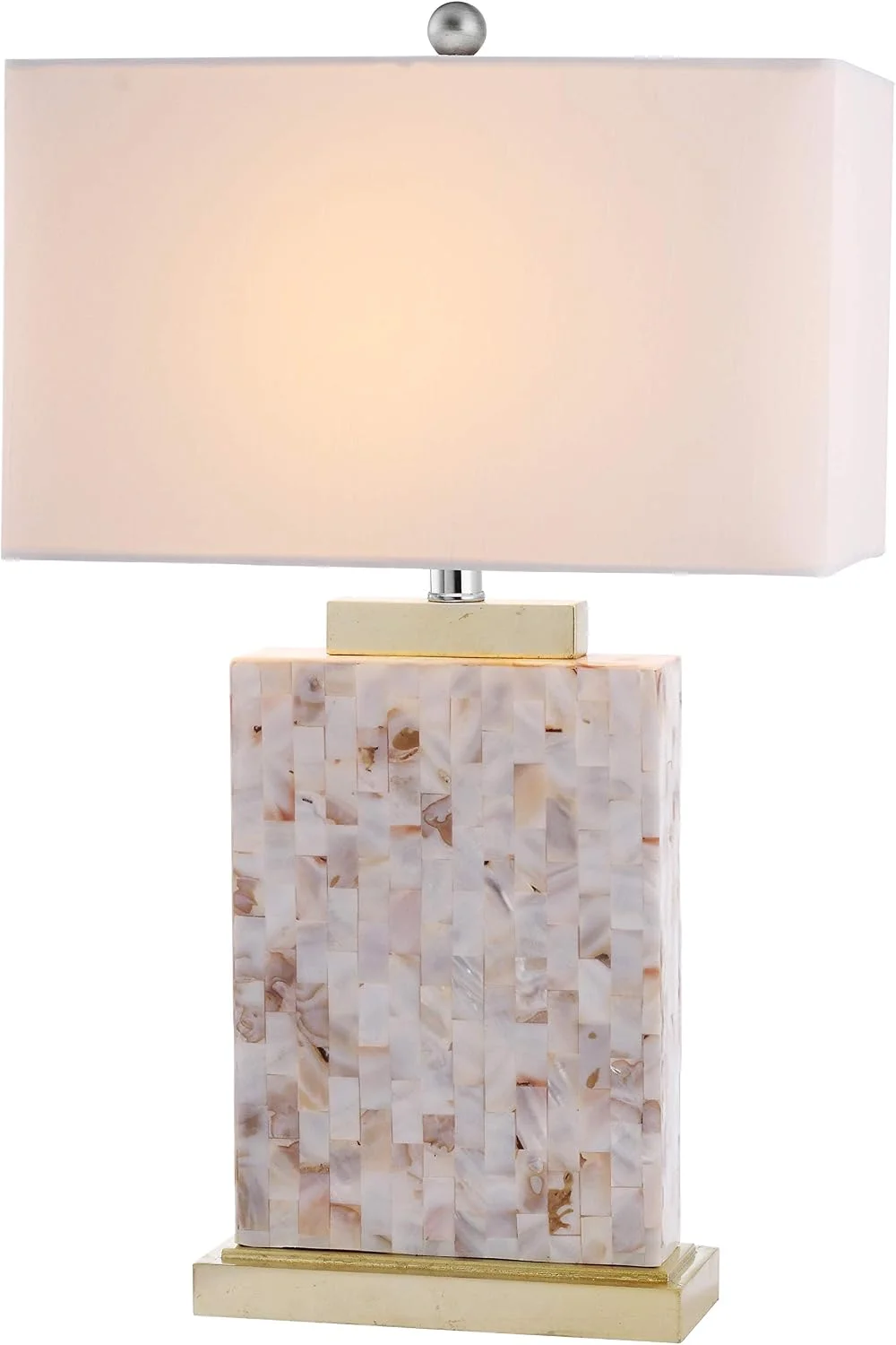 SAFAVIEH Lighting - Tory 24.5-Inch Shell Table Lamp Set of 2 - Coastal Sculpted Body Design - Ideal for Living Room, Bed