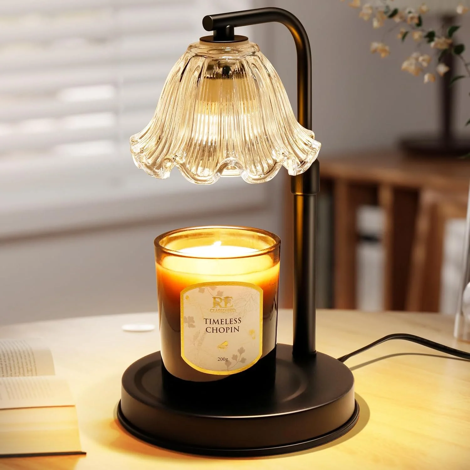 Candle Warmer Lamp with Timer - Adjustable Height for Jar Candles