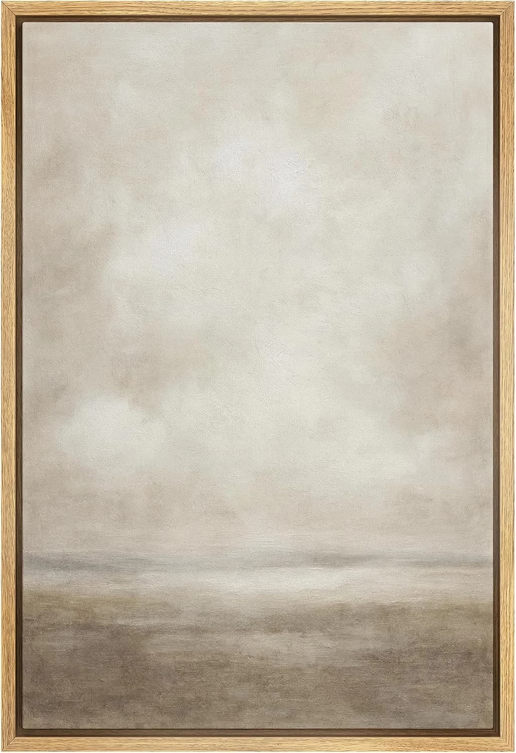 SIGNWIN Framed Canvas Print Wall Art Beige Cloud Abstract Illustrations Minimalism Decorative for Living Room, Bedroom,