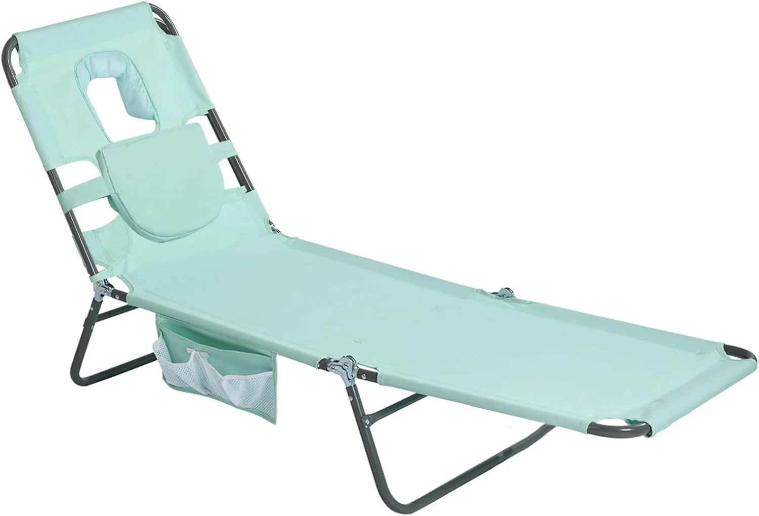 SUNNYFEEL Lay Flat Tanning Chair, Face Down Lounger, 5-Position Reclining