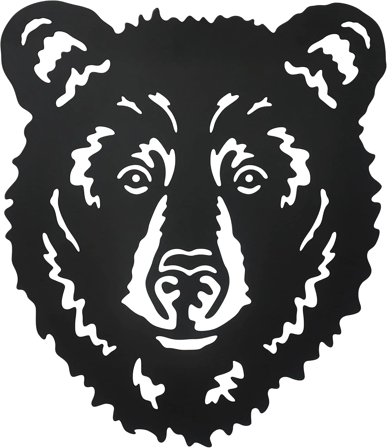 Metal Bear Wall Art,Black Bear Head Wall Decor Sculptures for Living Room