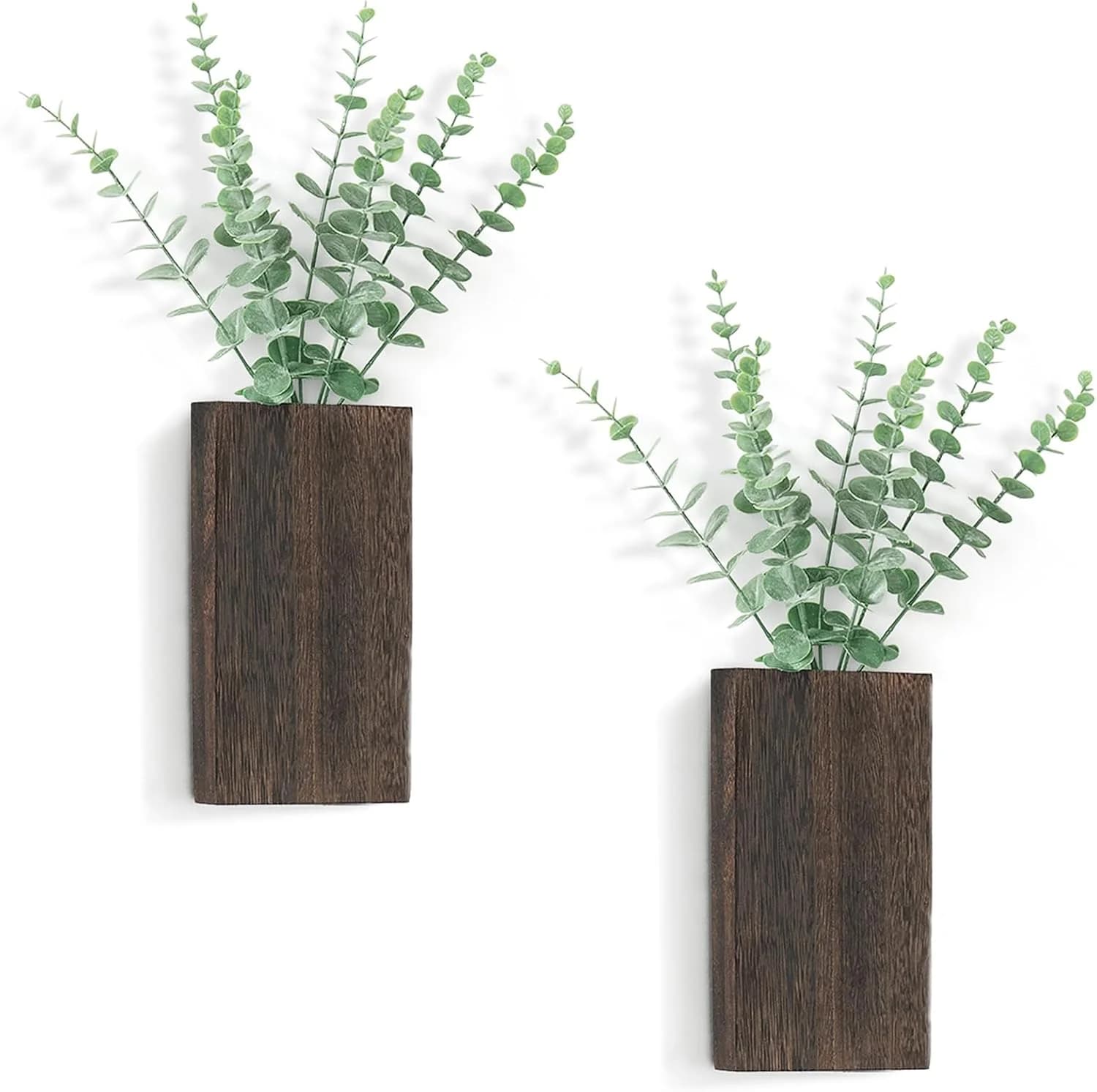Dahey 2 PCS Wall Planter Vase with Fake Plants for Farmhouse Wall Art Decor