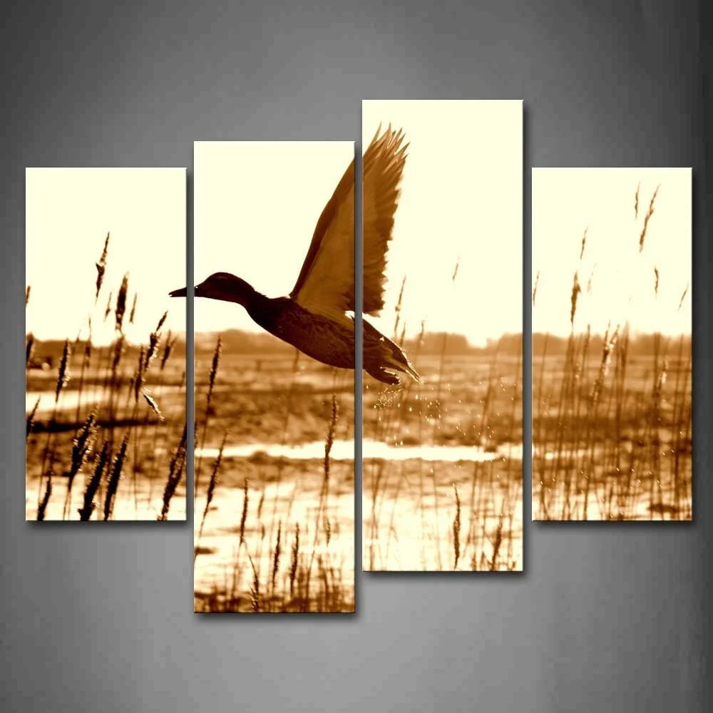 Brown Duck Wall Art Duck Hunting Canvas Painting Pictures Print On Canvas Animal The Picture for Farm Wall Decor Home Mo