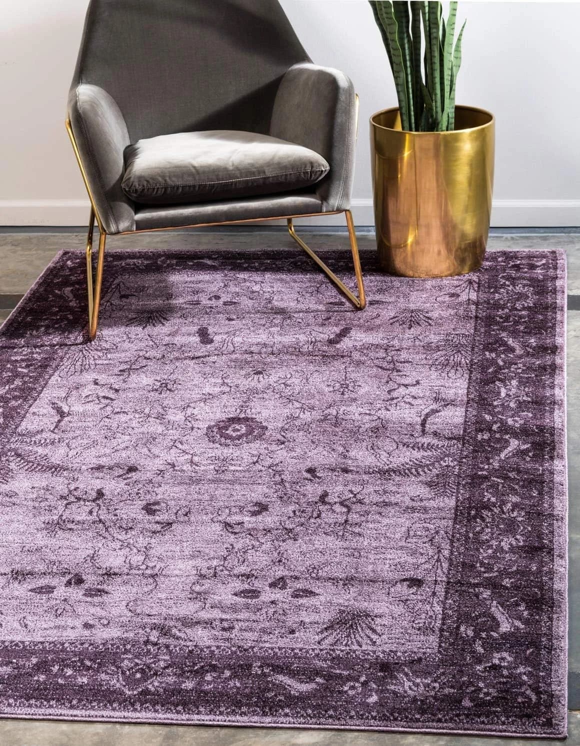 Unique Loom La Jolla Collection Farmhouse, Contemporary, Botanical, Traditional, Vintage Area Rug (6' 0 x 9' 0 Rectangul