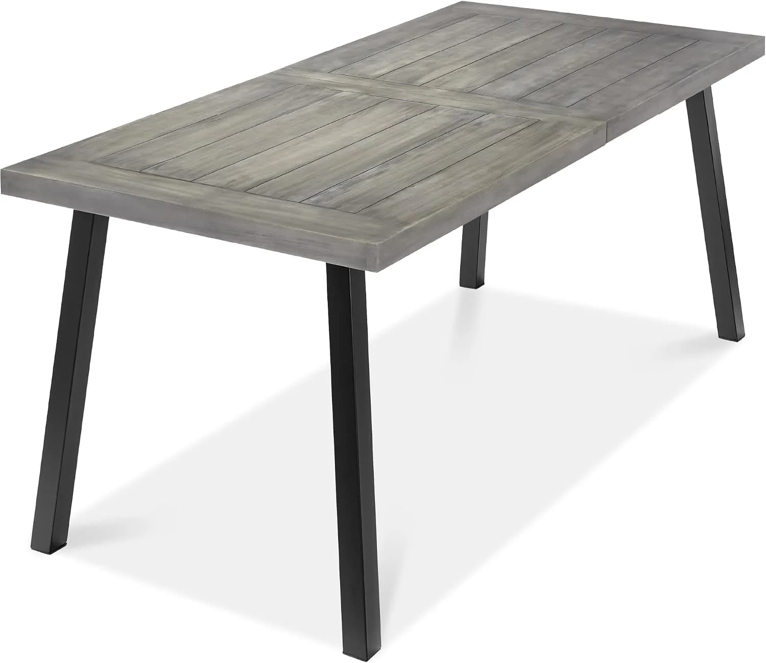 Best Choice Products 6-Person Indoor Outdoor Acacia Wood Dining Table, Picnic Table w/Powder-Coated Steel, 350 Pound Cap