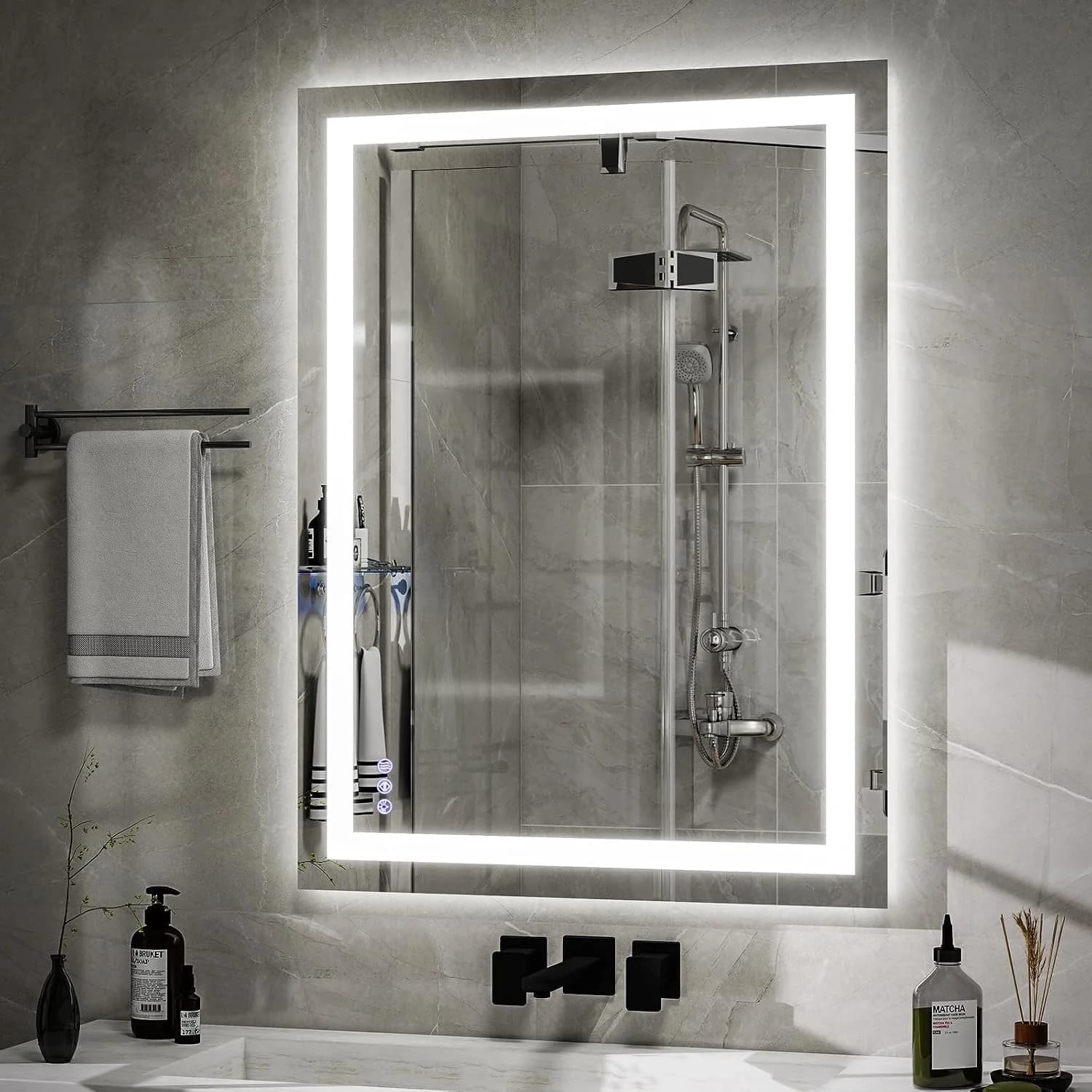 VooBang LED Bathroom Mirror 26 x 38 Inch - 3 Adjustable Modes