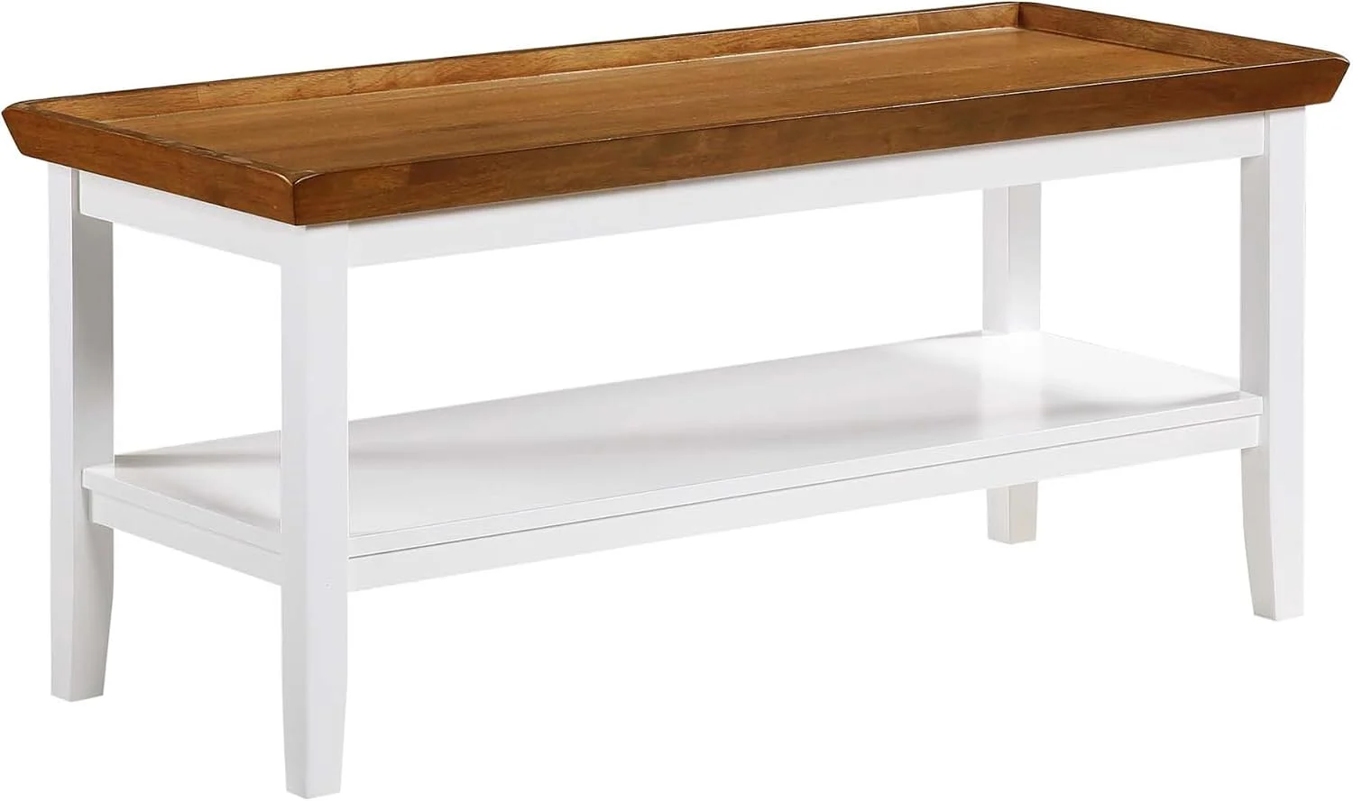 Convenience Concepts Ledgewood Coffee Table 42" - Modern Center Room Accent with Storage Shelf for Transitional, Traditi
