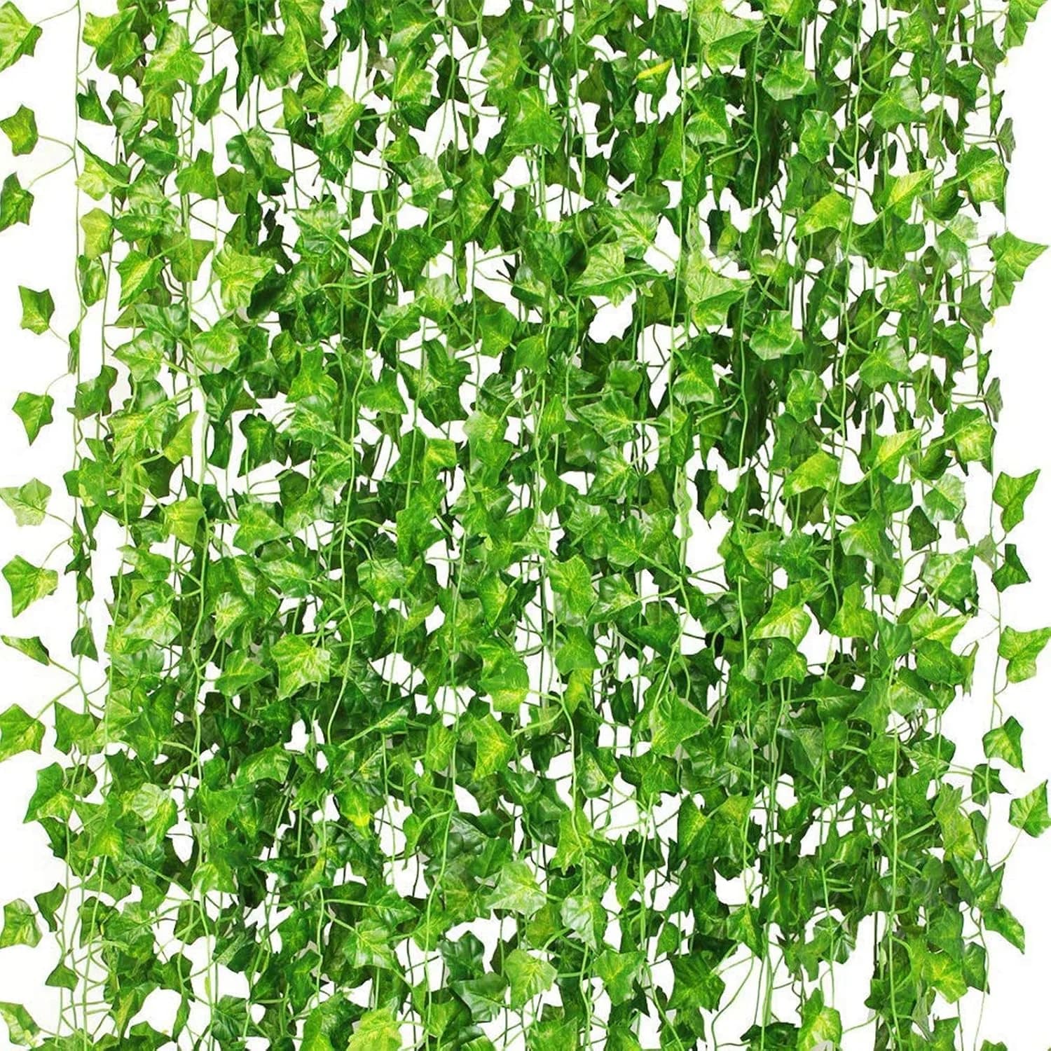 CQURE 12 Pack 84Ft Artificial Ivy Garland, Fake Vines UV Resistant Greenery Leaves Fake Plants Hanging Aesthetic Vines f