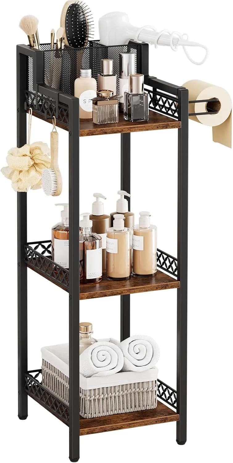 Bathroom Storage and Organizer Shelf Hair Dryer Holder, 9.85in