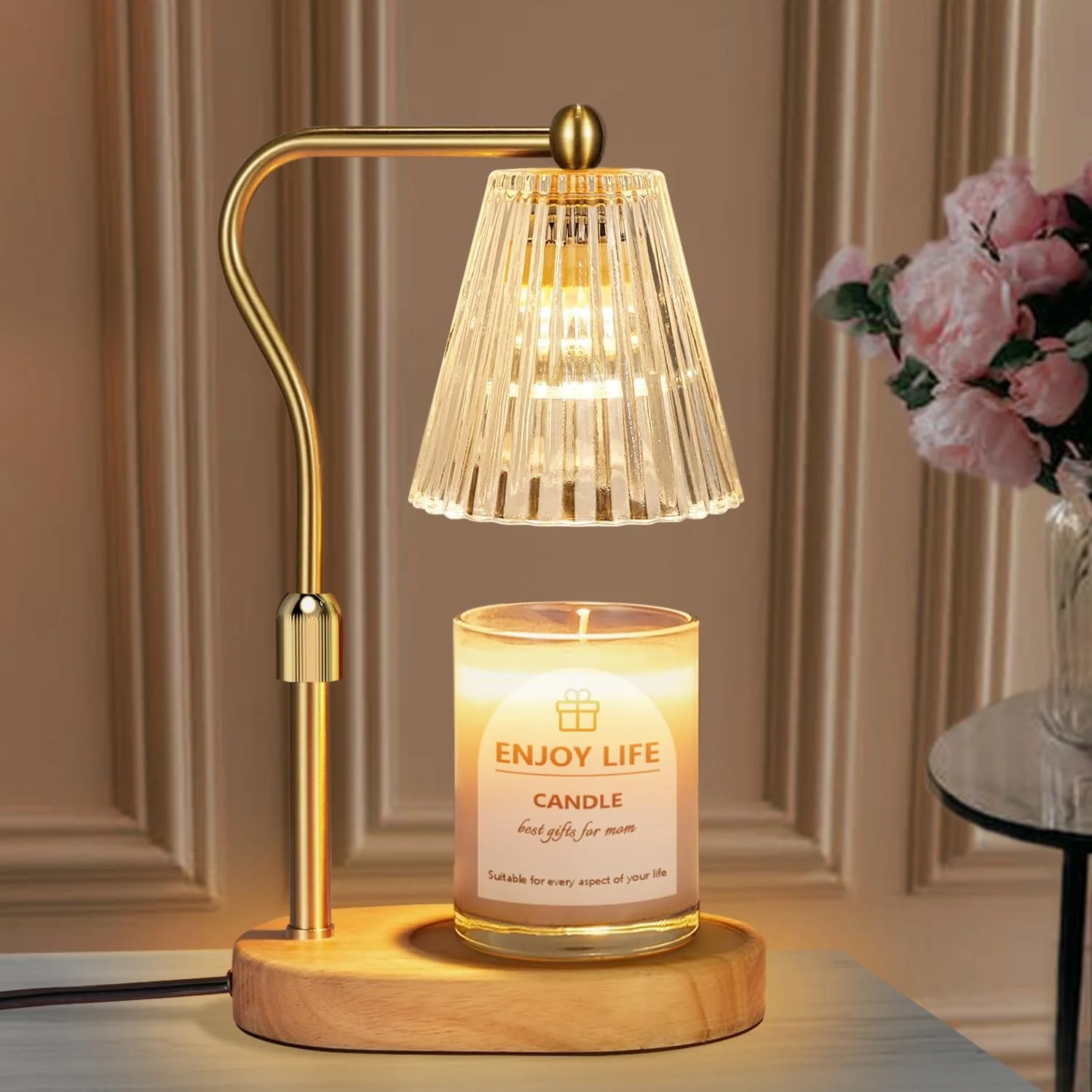 seenlast Candle Warmer Lamp with Timer Dimmer Adjustable Height for New Home Bedroom,Mothers Day Gifts,Vintage Home Deco