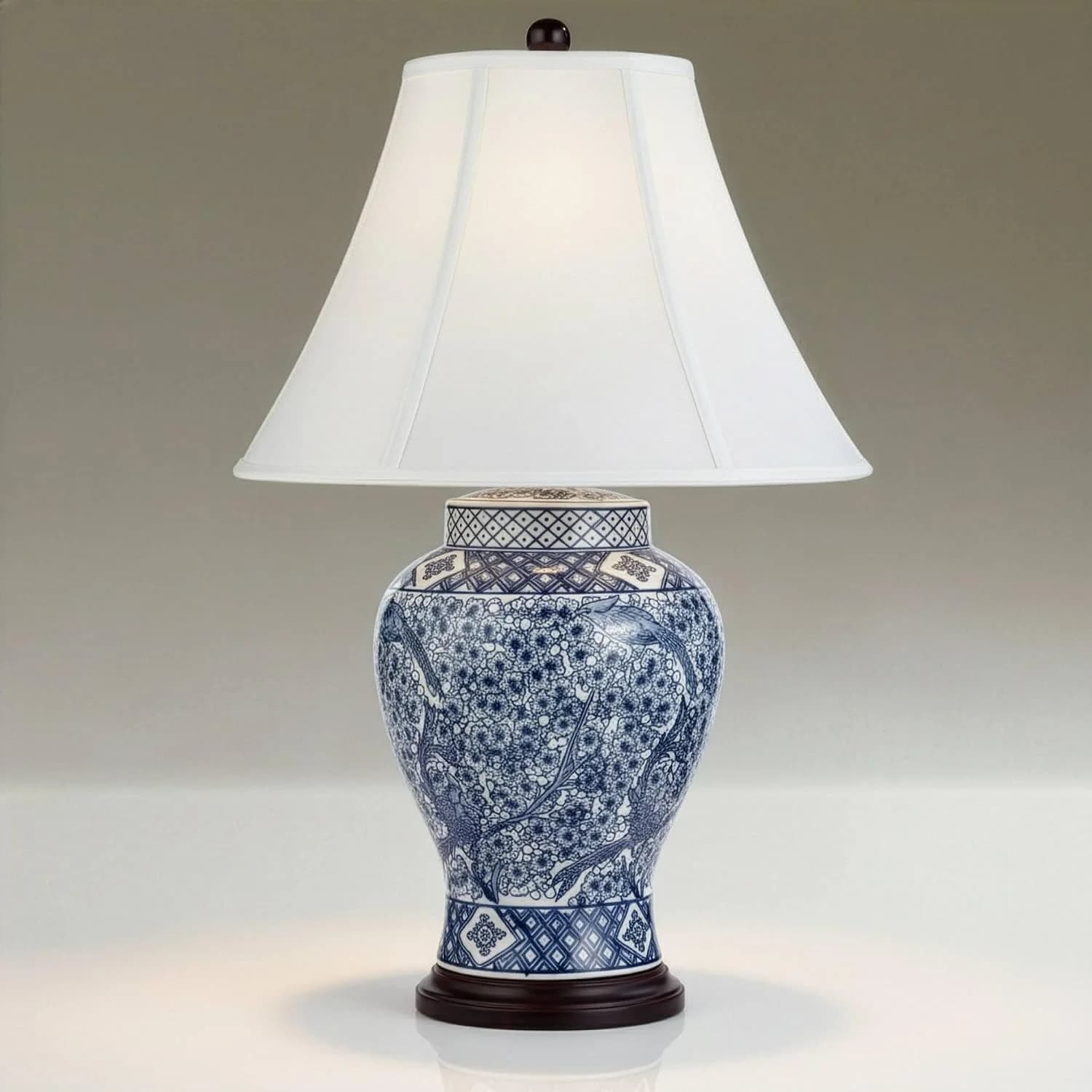 Shonna Garden Bird 27" Tall Table Lamp Blue White Porcelain Traditional
