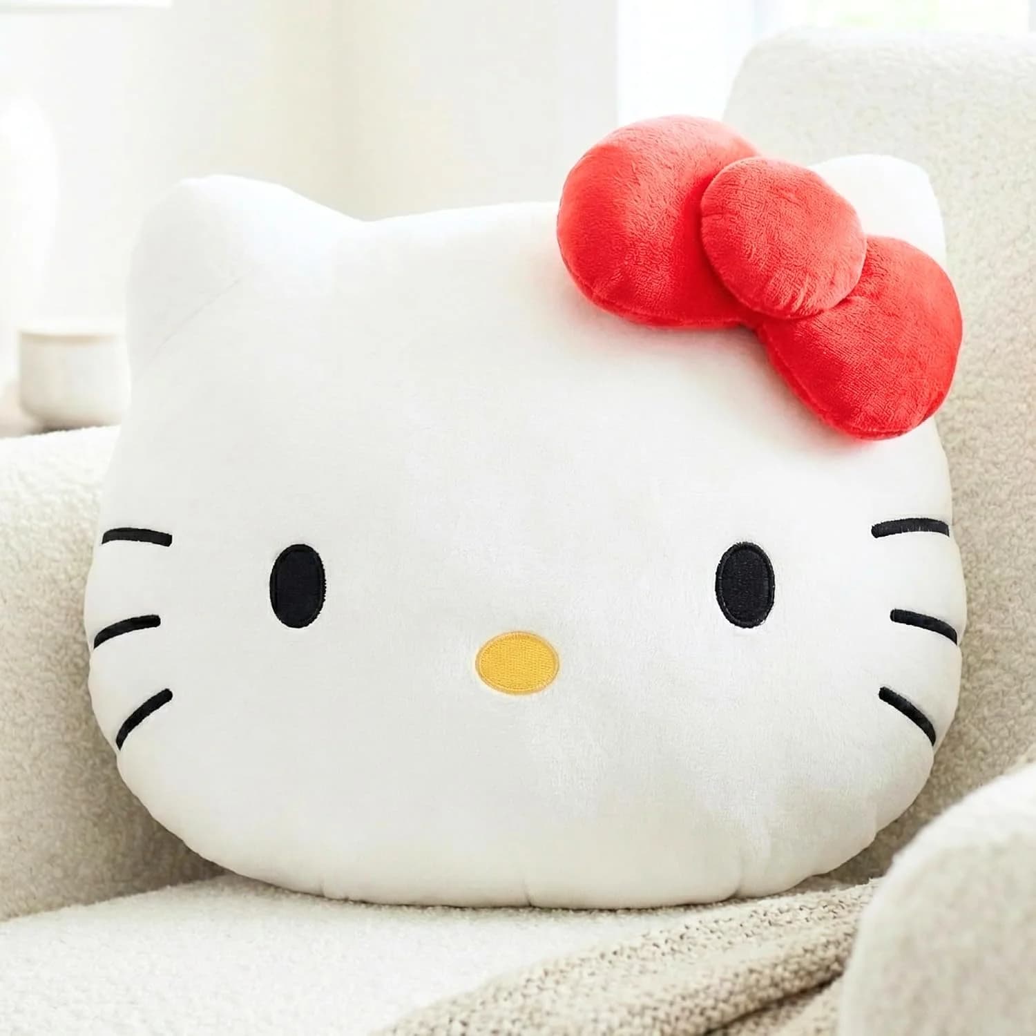 Hello Kitty Bedding Plush Cushion Pillow – Soft Plush Throw Pillow for Bedroom Decor & Gifts, 16 inch (100% Officially L