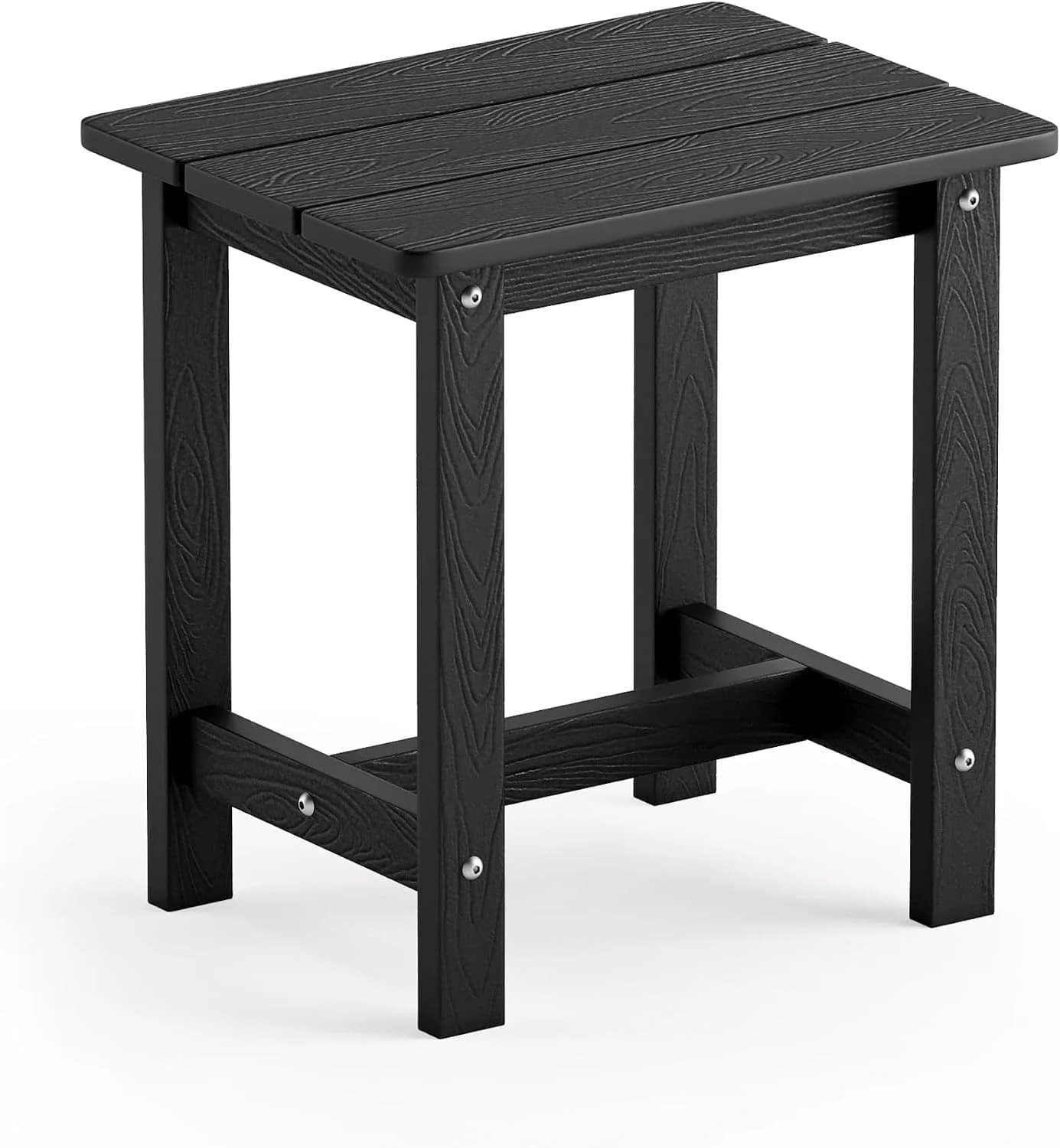 LUE BONA Small Outdoor Side Table, HDPS Adirondack Table for Patio, Black