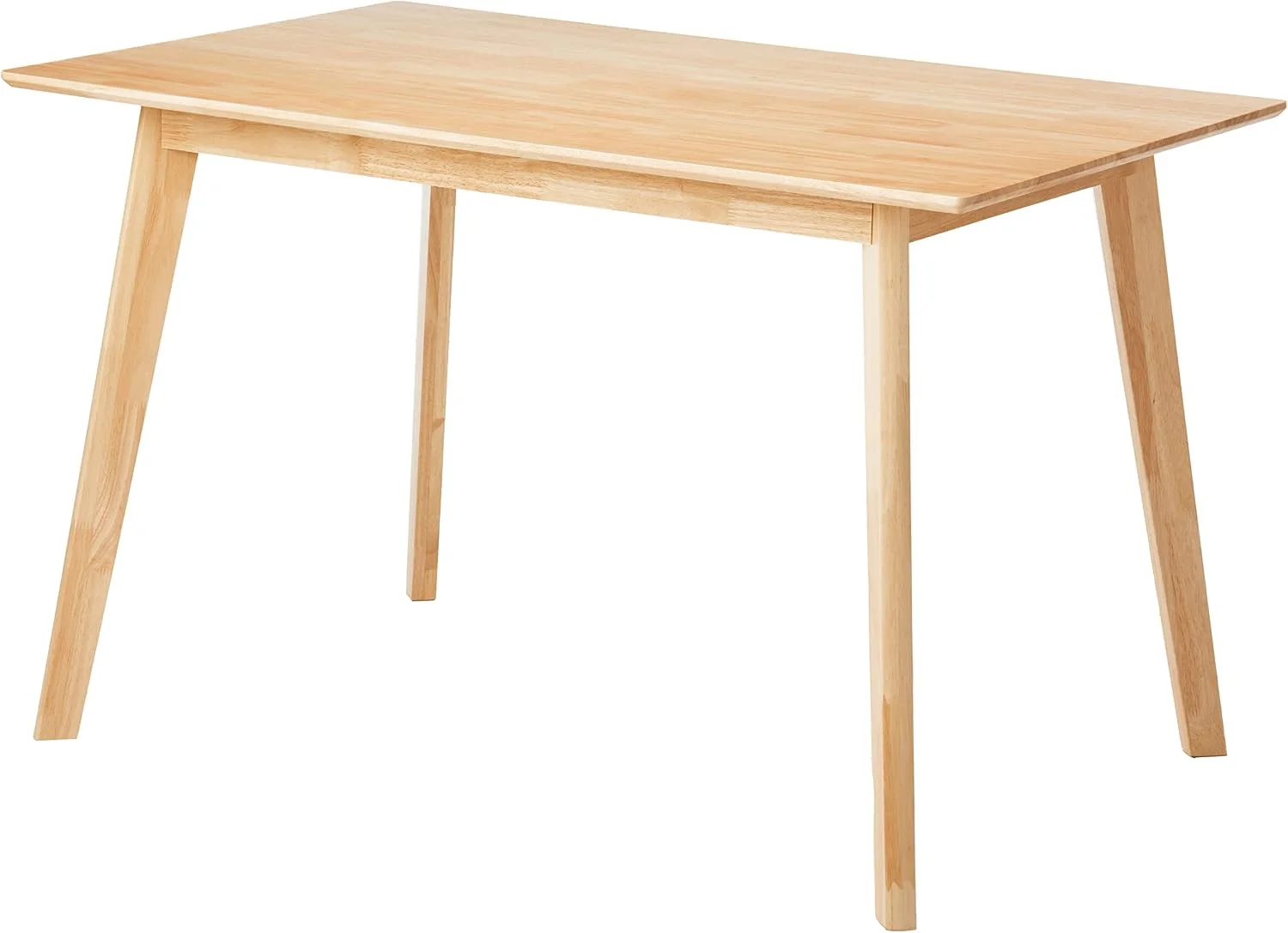 Amazon Basics Certified Sturdy Solid Wood Rectangular Dining Table, Easy Assembly, Kitchen Table, 29.5" D x 47.2" W x 29
