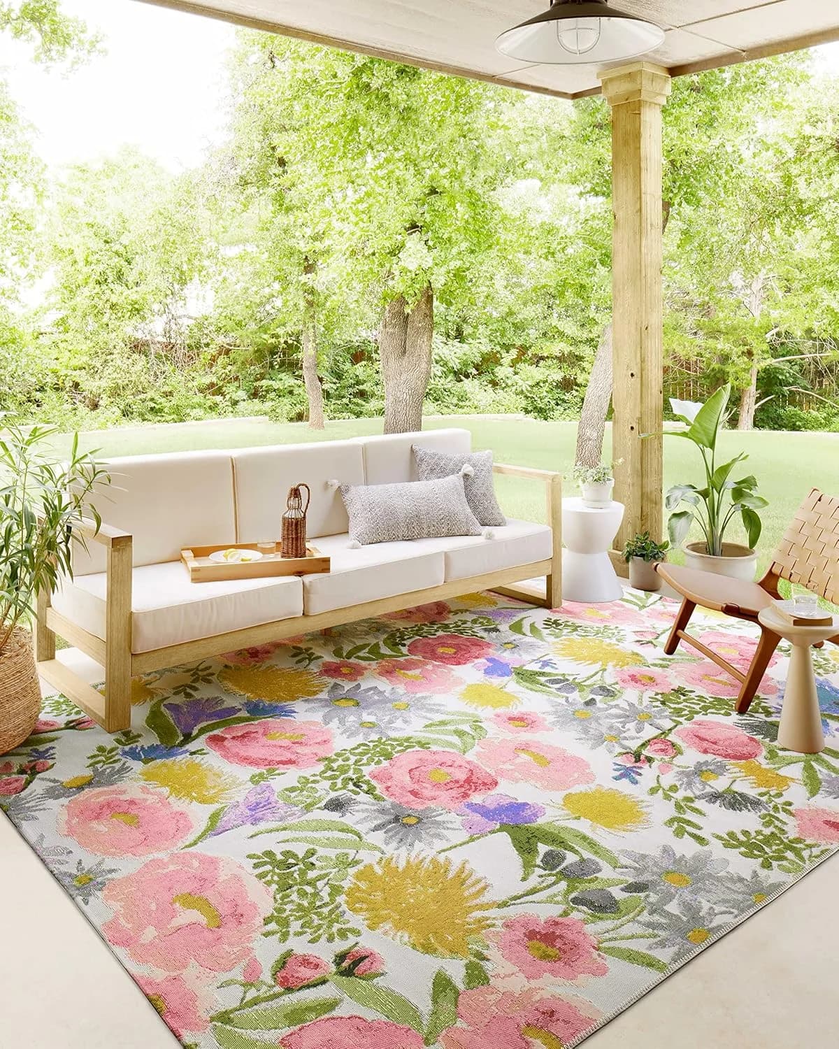 Loloi Botanical Ivory/Multi 5'-3" x 7'-8" Area Rug
