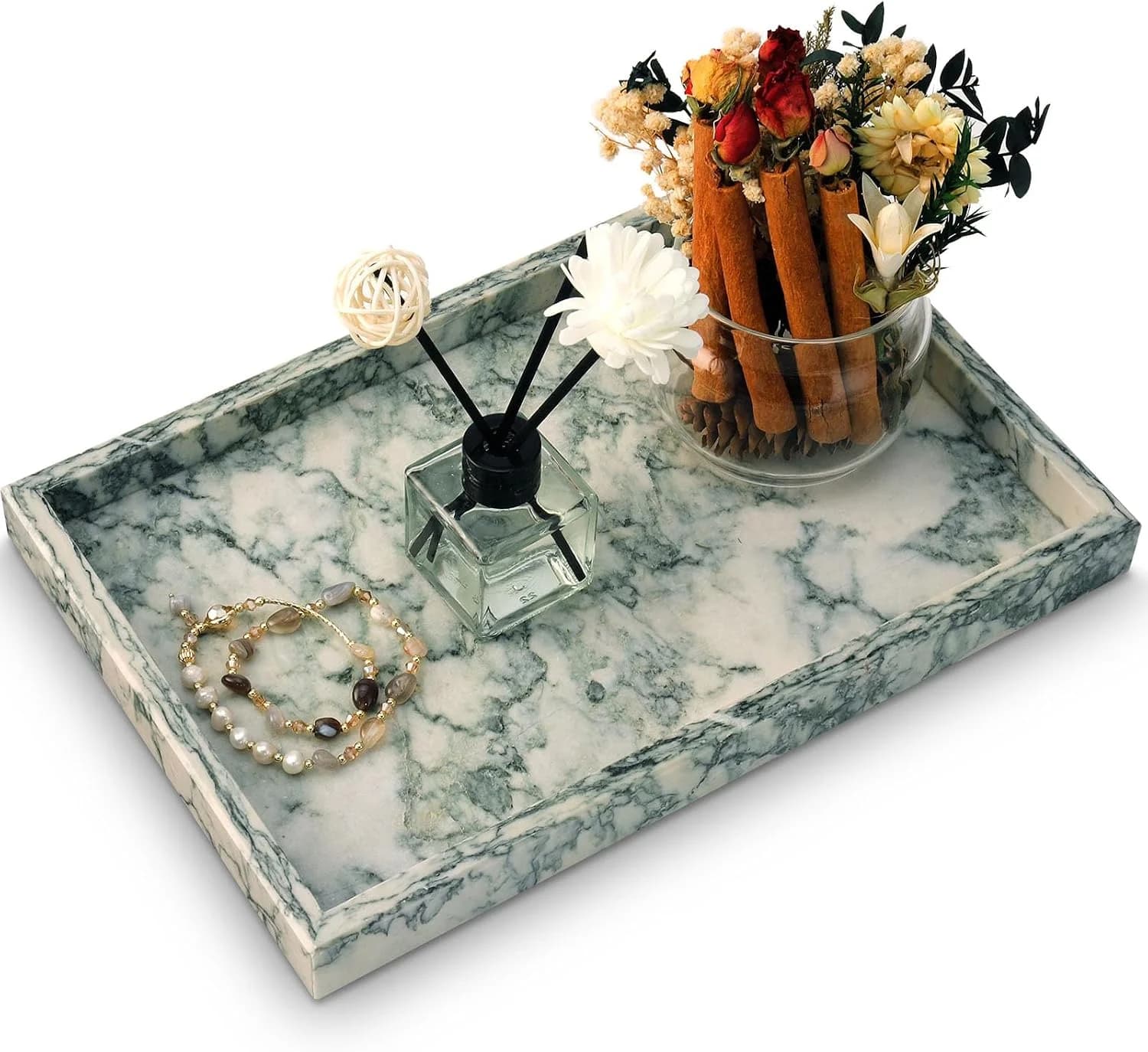 Marble Bathroom Tray,Pure Natural Vanity Tray