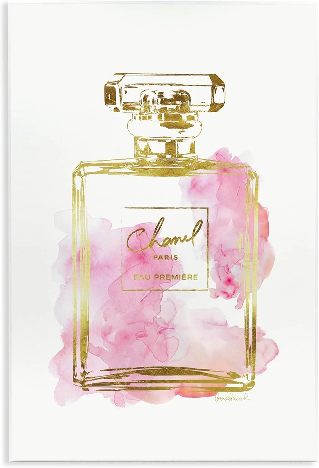 'Glam Perfume Bottle Gold Pink'
