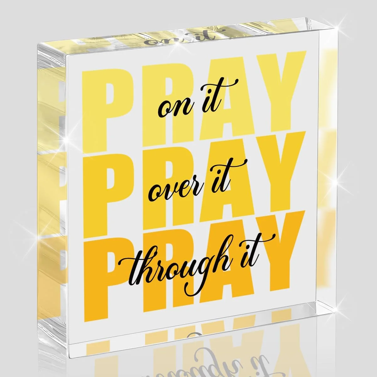 Yellow Room Decor, Inspirational Christian Gifts for Women, Yellow Dorm Bathroom Room Decoration, Office Decor for Women