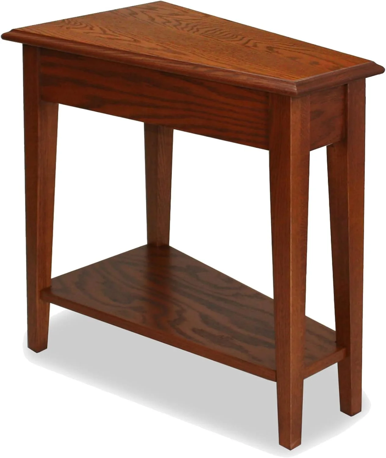 Leick Home Haven Ridge Wedge End Table, 15", Medium Oak