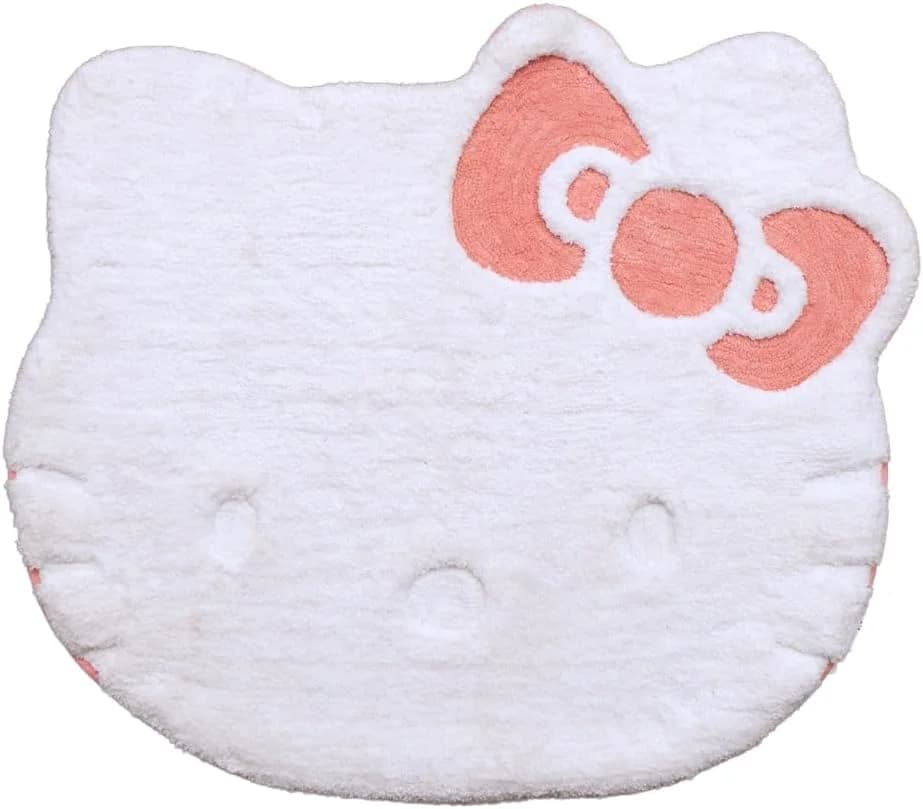 Hello Kitty Non-Slip Bathroom/Bedroom Area Rug, 34.75" x 30” Non-Slip Tufted Mat, (Officially Licensed Product) by Franc