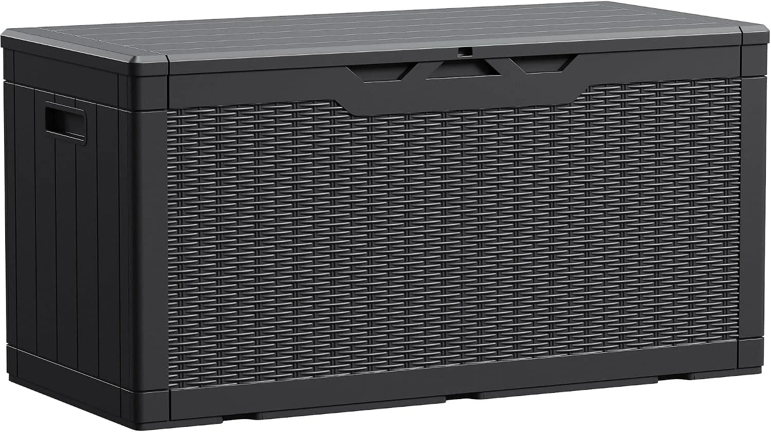 Devoko 100 Gallon Waterproof Resin Deck Box, Large Outdoor Storage Box