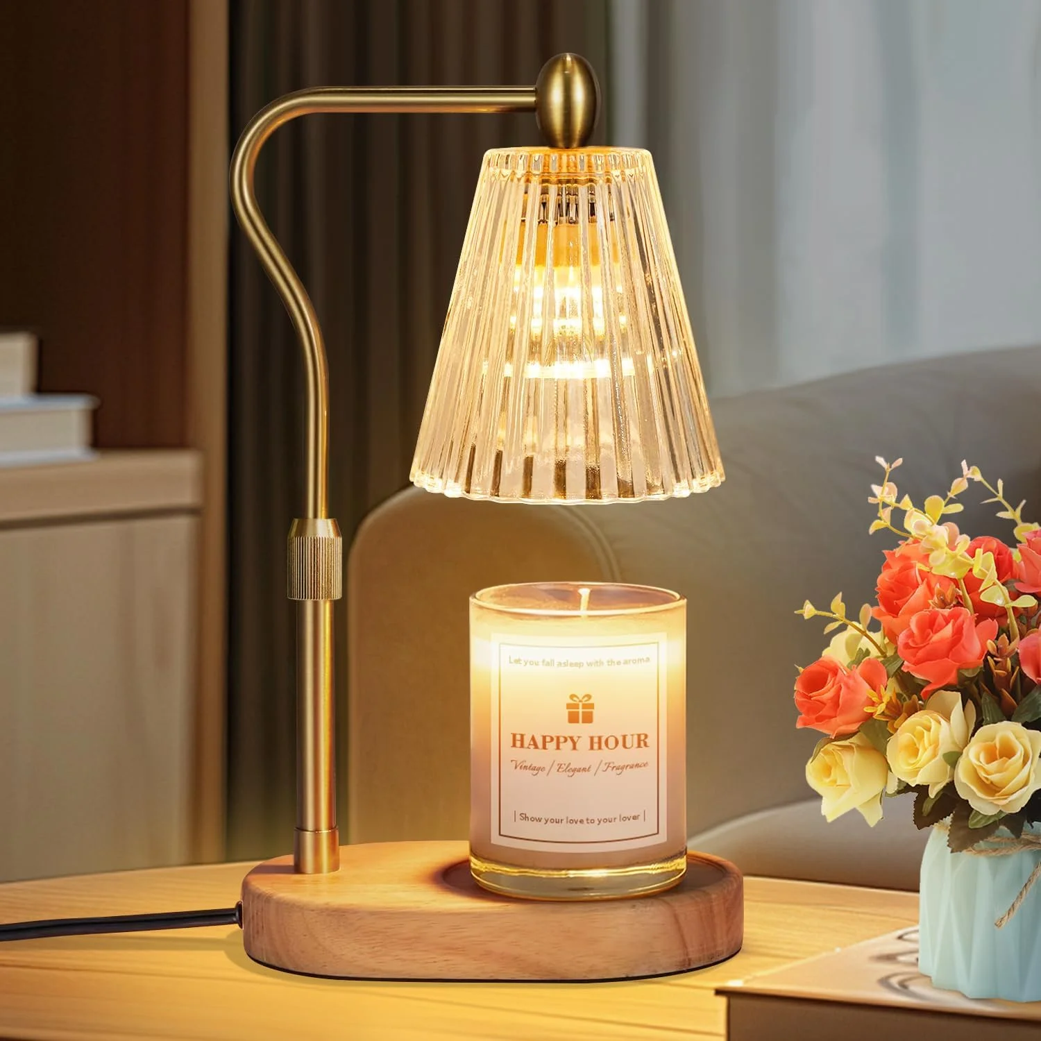 Imenlox Candle Warmer Lamp, with Timer & Dimmer, Adjustable Height, Christmas Birthday Mothers Day Gifts for Women Mom H