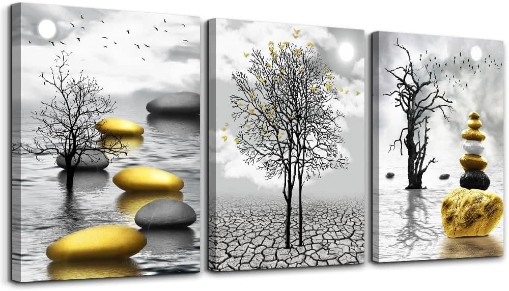 TTHYUEWS Canvas Wall Art For Living Room Modern Inspiration Wall Decor For Bedroom Office Wall Decoration Black And Whit