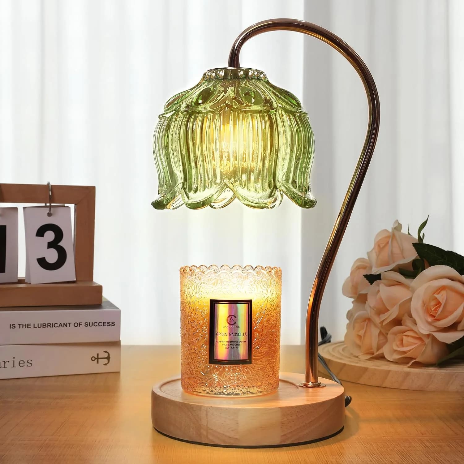 Flower Candle Warmer Lamp with Timer & Dimmer
