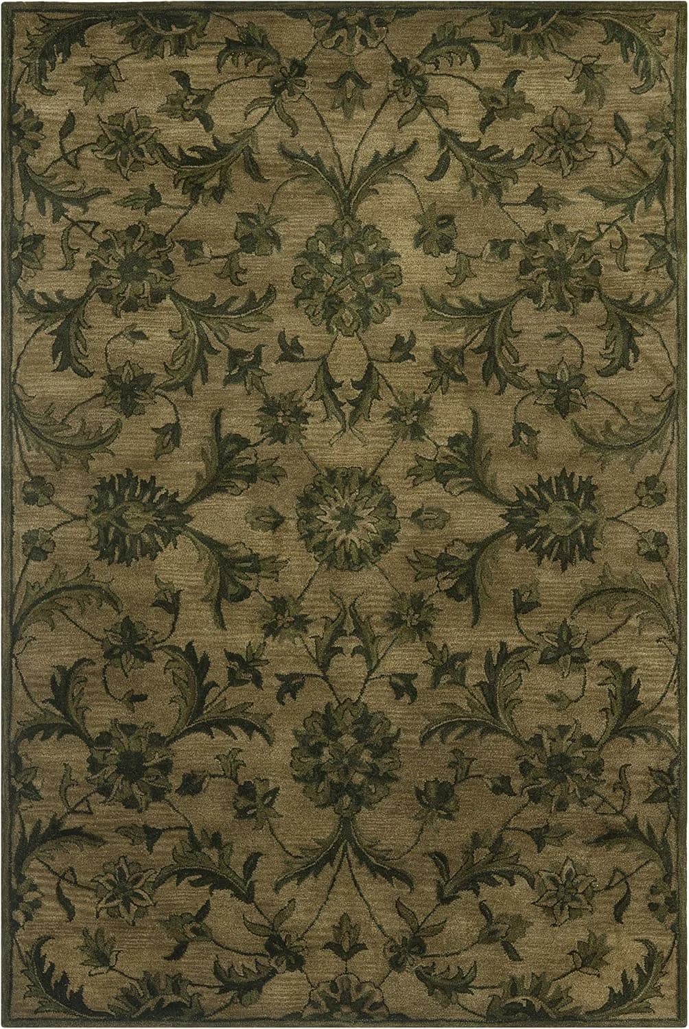 SAFAVIEH Antiquity Collection Area Rug - 6' x 9', Olive & Green, Handmade Traditional Oriental Wool, Ideal for High Traf