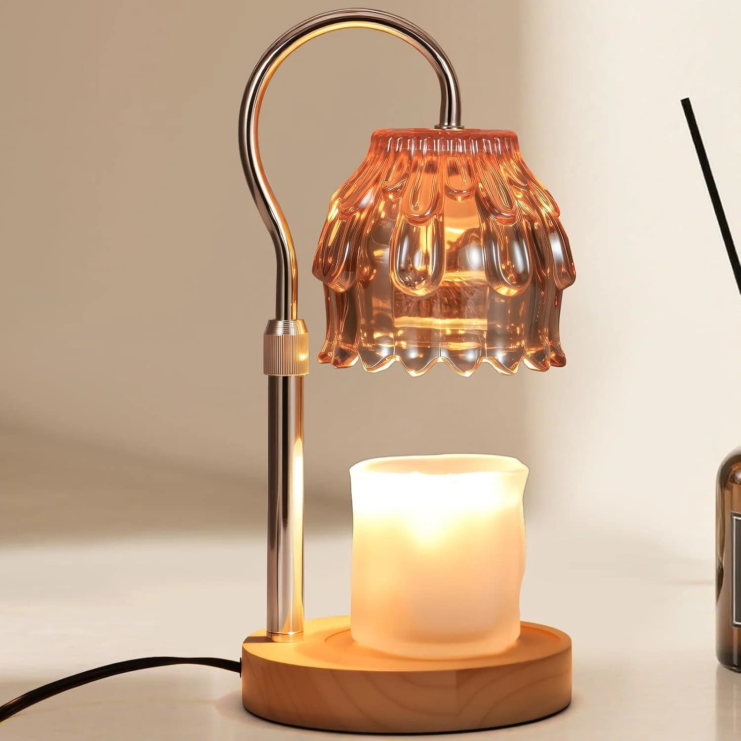 SnowBB Flower Candle Warmer Lamp, Timer Dimmer, Adjustable Height, Birthday Gift for Women Mom Friend Sister, House Warm