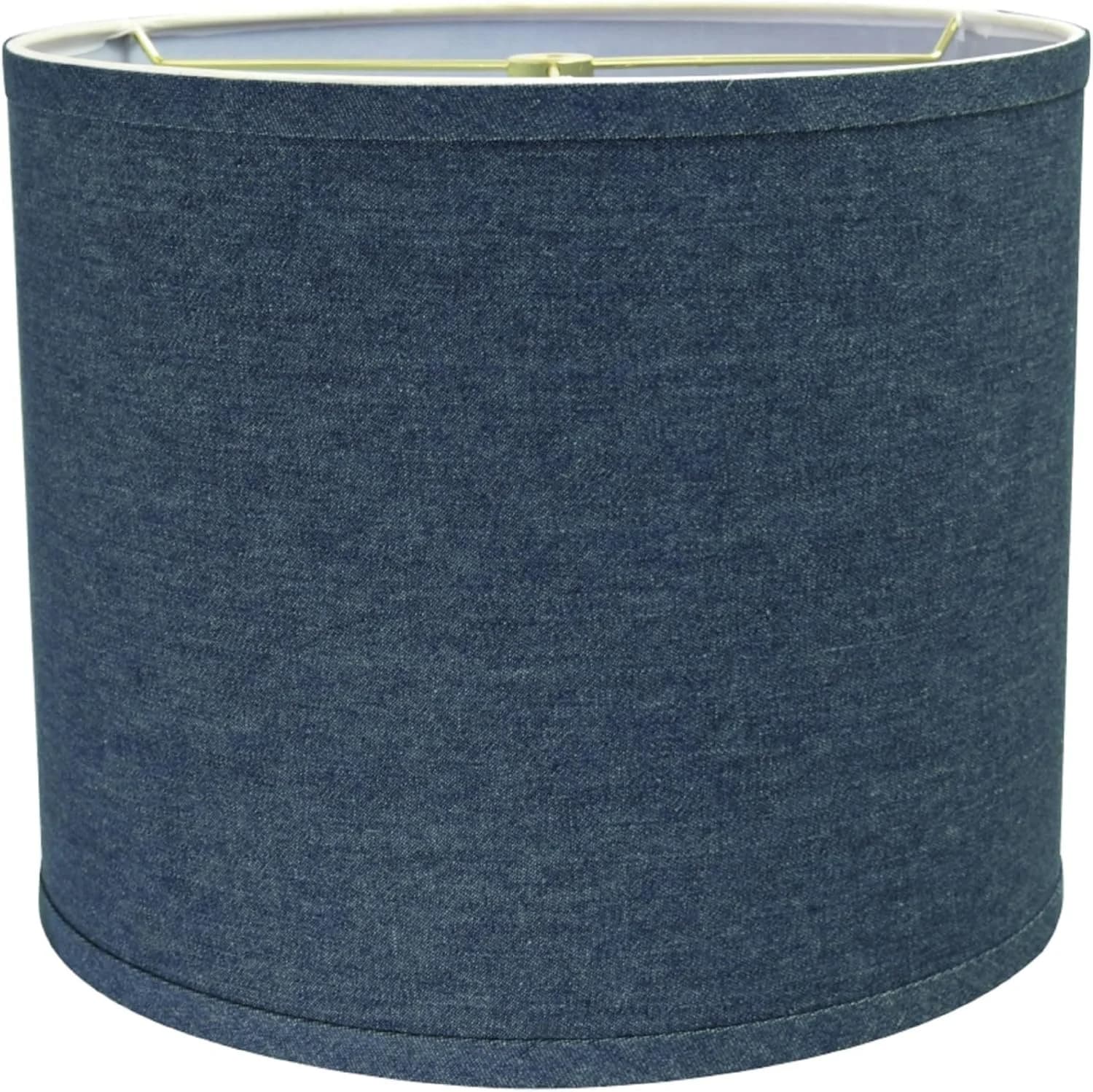 Aspen Creative 31087A Transitional Drum (Cylinder) Shaped Spider Construction Lamp Shade in Washing Blue, 12" Wide (12"