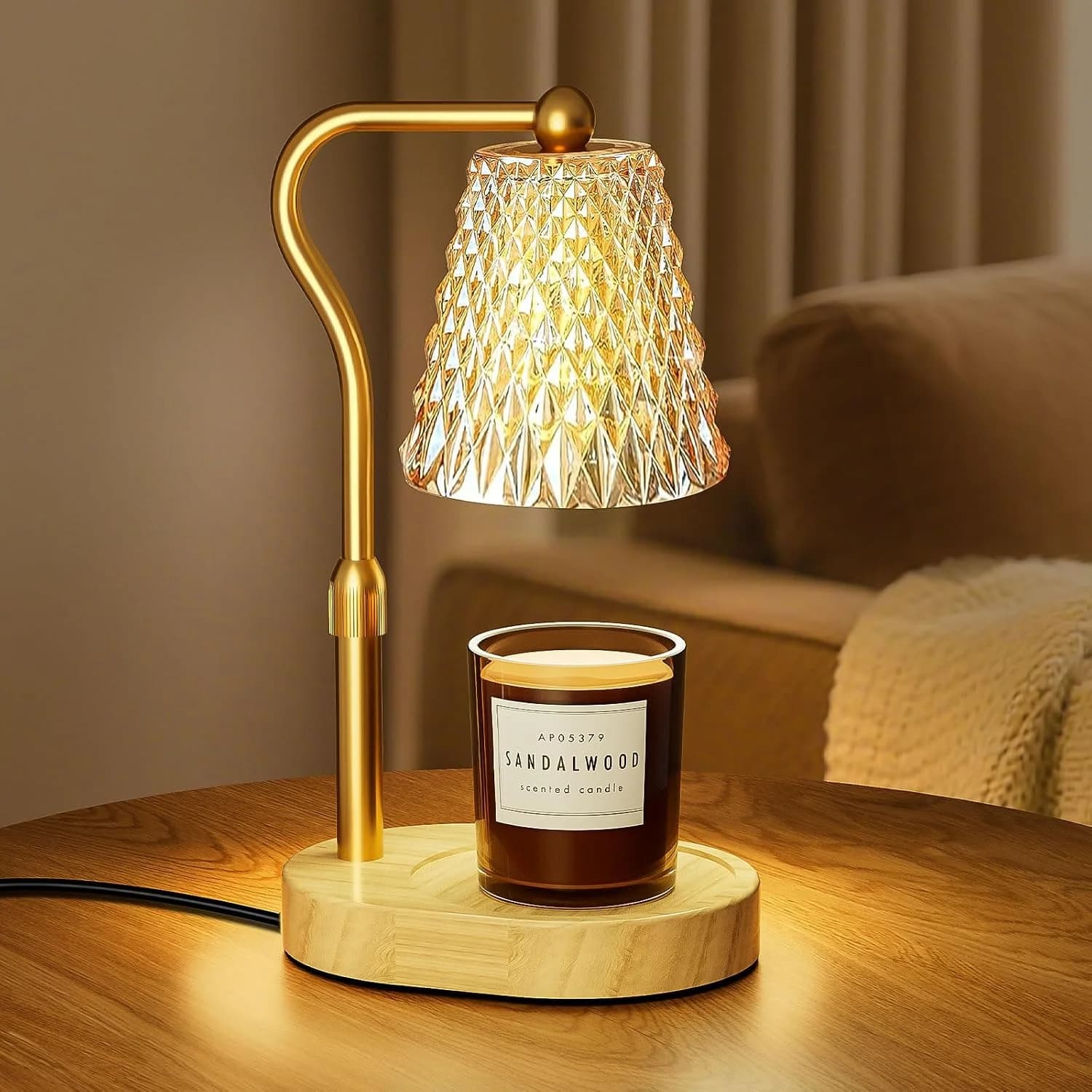 Candle Warmer Lamp with Timer Dimmer, Birthday Gifts for Women Mom, Height Adjustable Wax Melt Warmer for Jar Candles wi