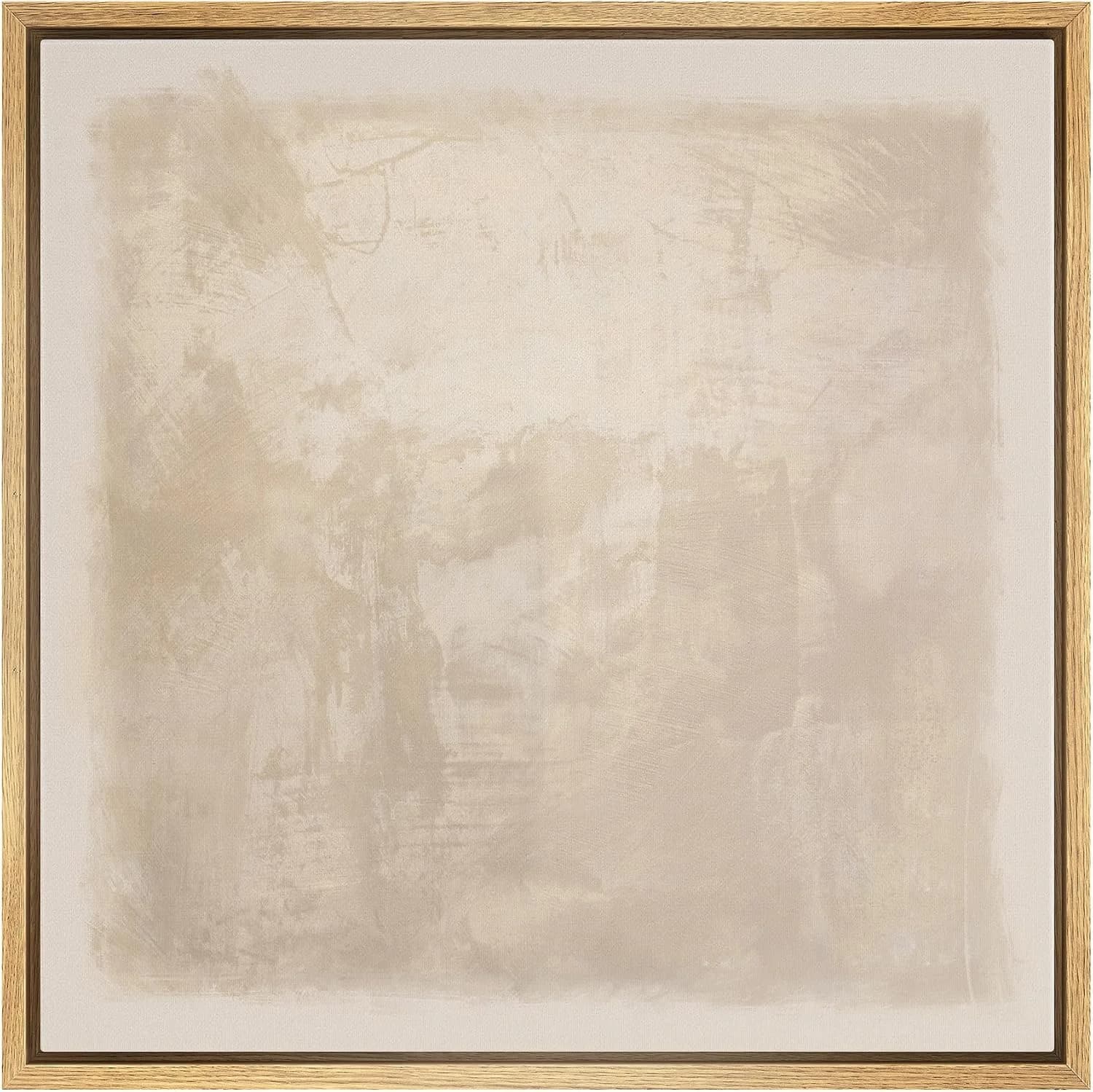 SIGNWIN Framed Canvas Print Wall Art Minimalist Beige Abstract Neutral Tone Illustration Modern Art Decorative Nordic Mi