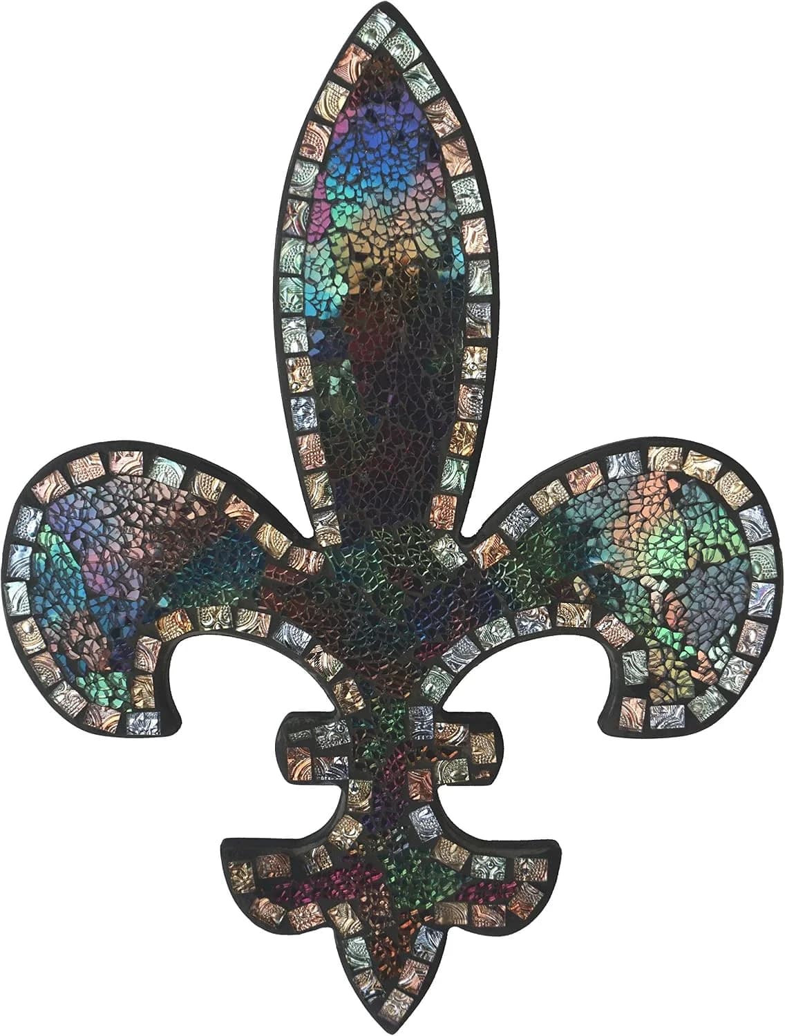 Lulu Decor, Fleur De Lis Decor, Mosaic Wall Decorative Plaque, Perfect for Housewarming Gift (Jazzy 16)