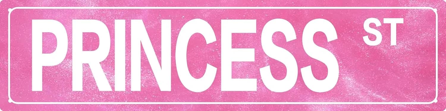 Retro Girl Pink Tin Metal Sign Princess Statement Wall Decor for Home Vintage Bar or Dorm Unique Gift Idea for Friends 4