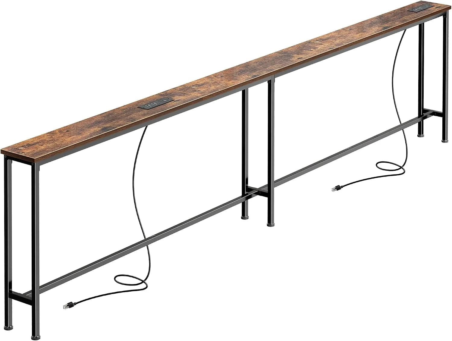 SUPERJARE 102 Inch Sofa Table with 2 Power Outlets and USB-C Ports