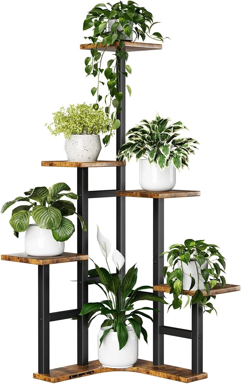 Yzosvki Corner Plant Stand Indoor 6 Tiered Corner Plant Shelf