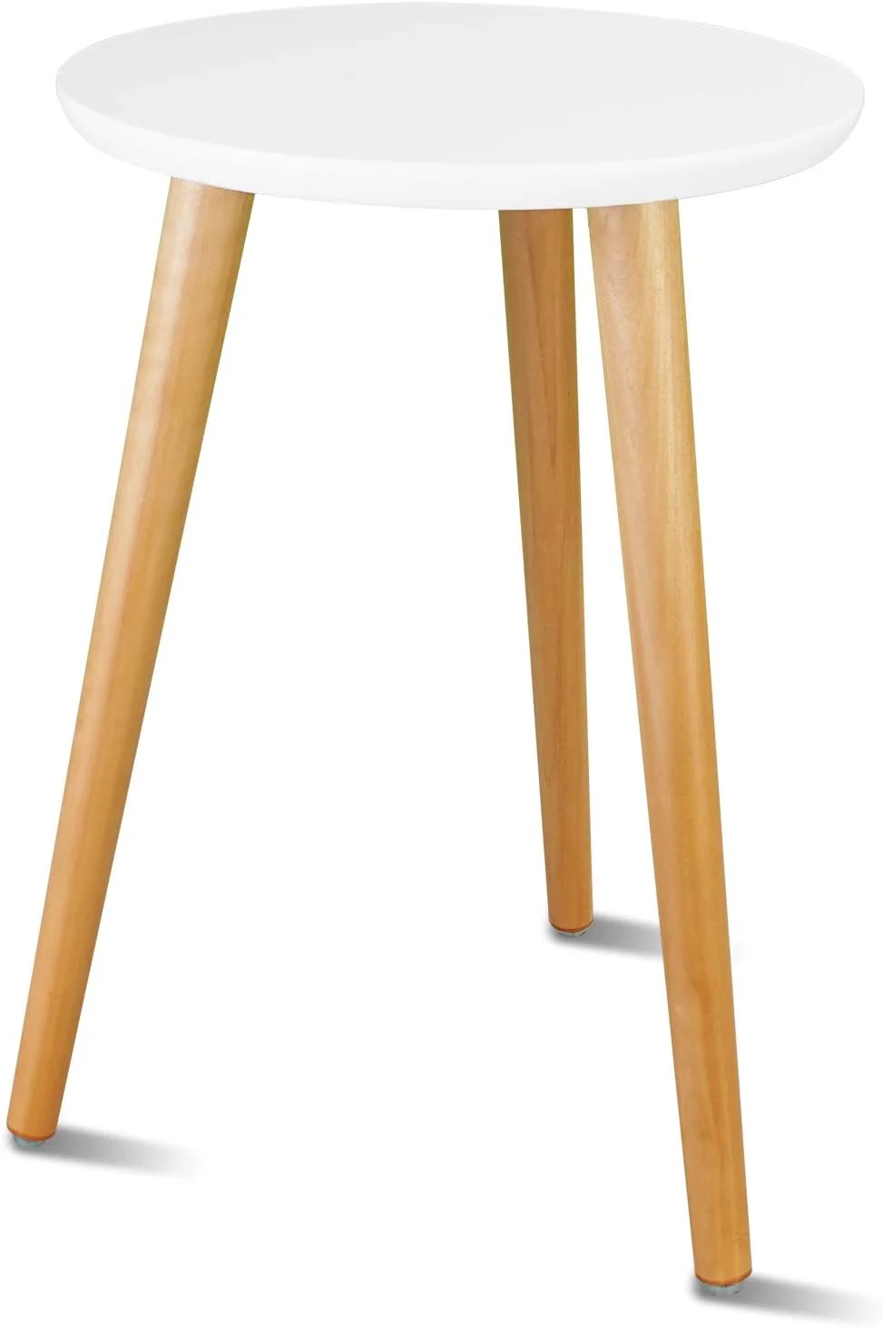 Uneedem Wood Mid Century Plant Stand for Indoor Plants, Modern Table, Tall Holder for Flower Pots, Small Round Side/End