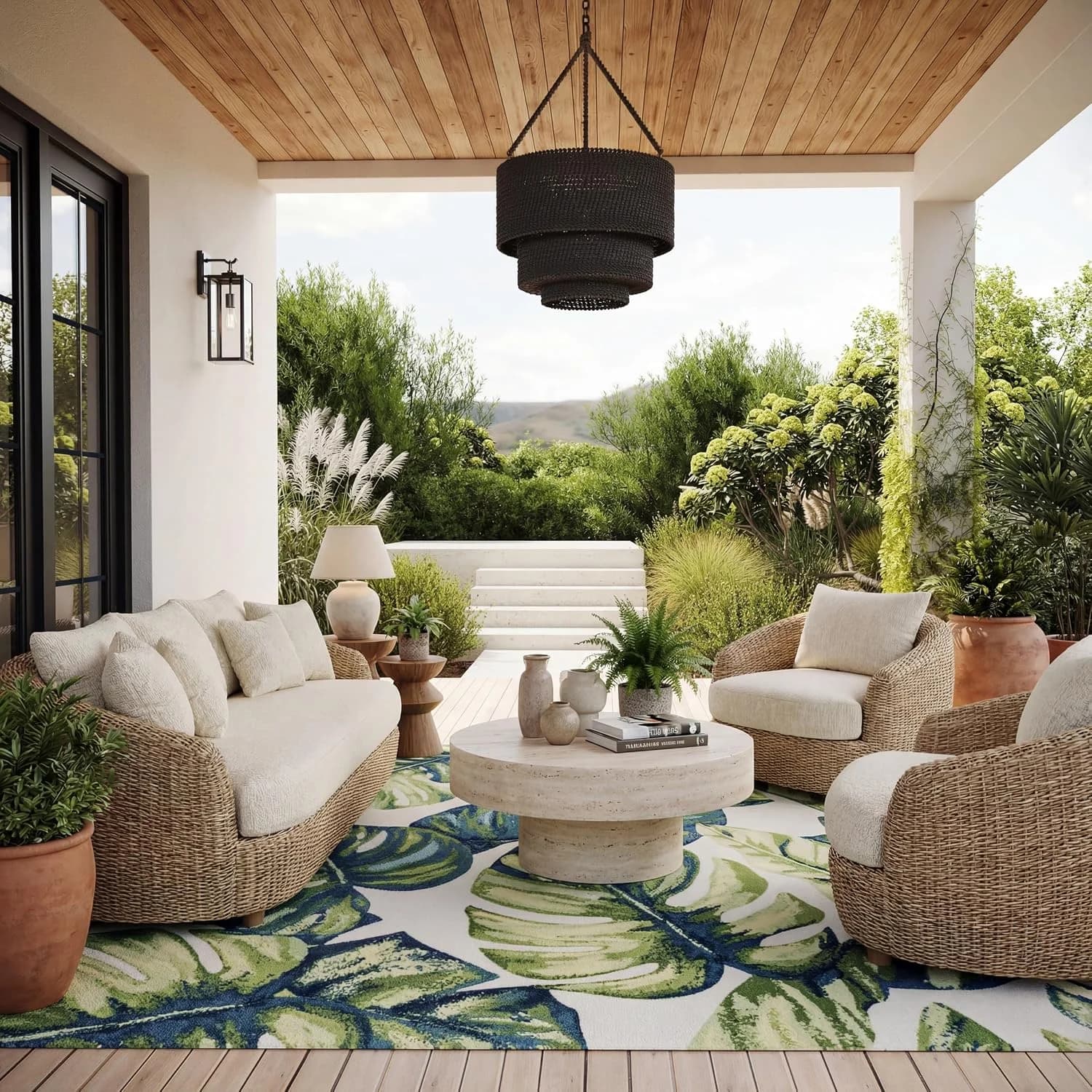 nuLOOM Lisa Green Multicolor Indoor/Outdoor Area Rug, 5' x 8'