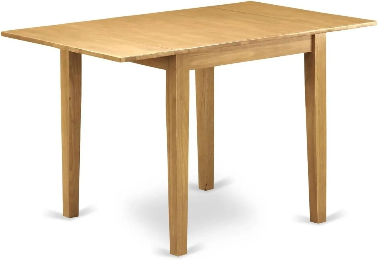 East West Furniture NDT-OAK-T Norden Dining Table - a Rectangle Wooden Table Top with Dropleaf & Stylish Legs, 30x48 Inc