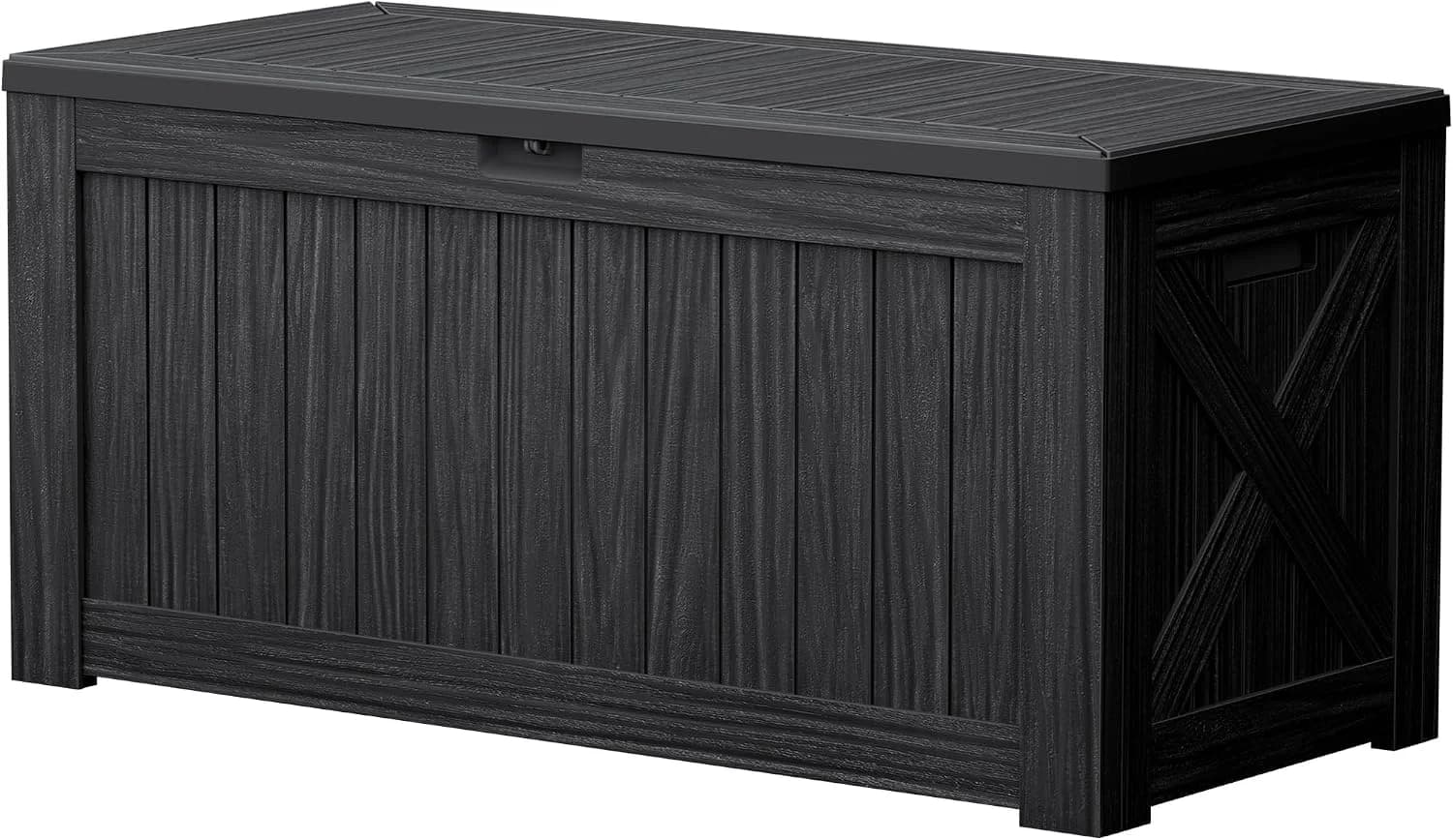 Devoko 120 Gallon Deck Box Resin Outdoor Storage Box Waterproof