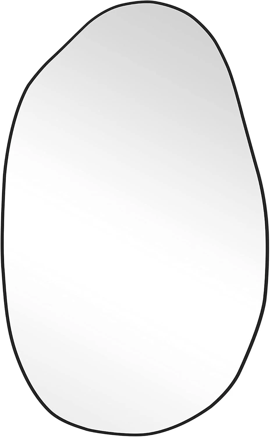 33.5×20.5 inches Irregular Wall , Asymmetrical , Large Vanity Mirror for Wall Decoration, Modern Wood Framed for Living
