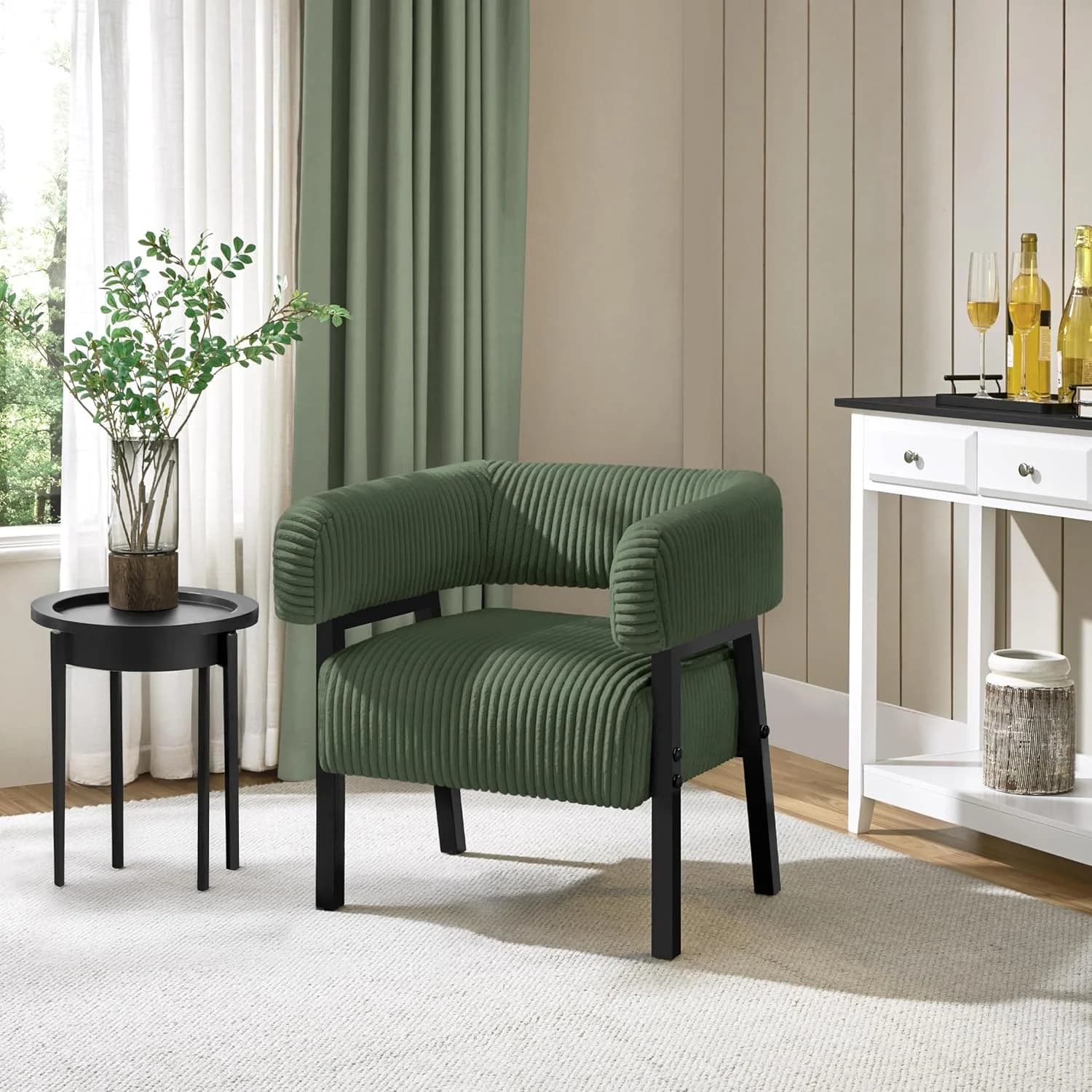 Yaheetech Accent Living Room Chair with Pocket Coiled Seat Set of 2