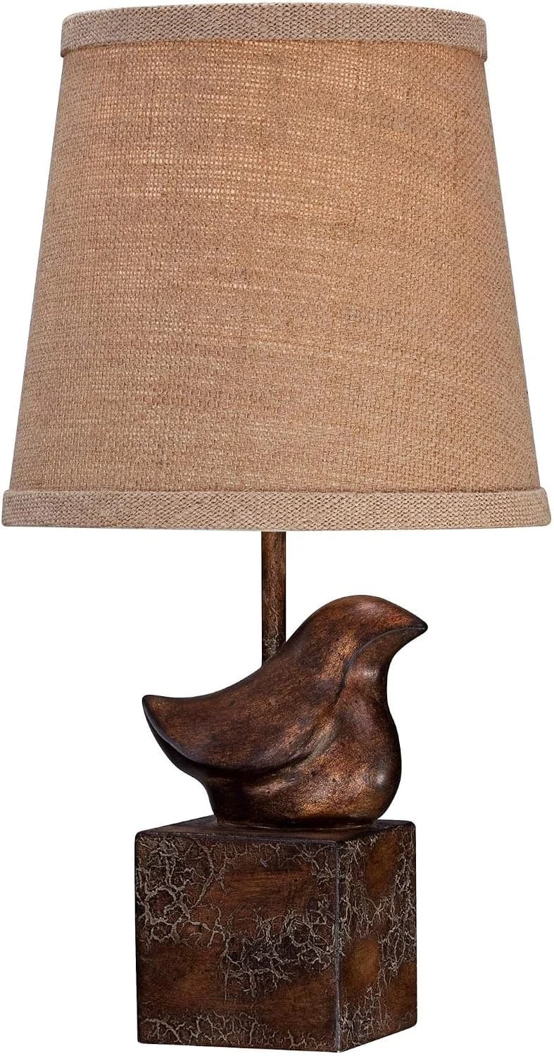 Bird Moderne 15 1/2" Small Accent Lamp Crackle Finish Sculptural Farmhouse