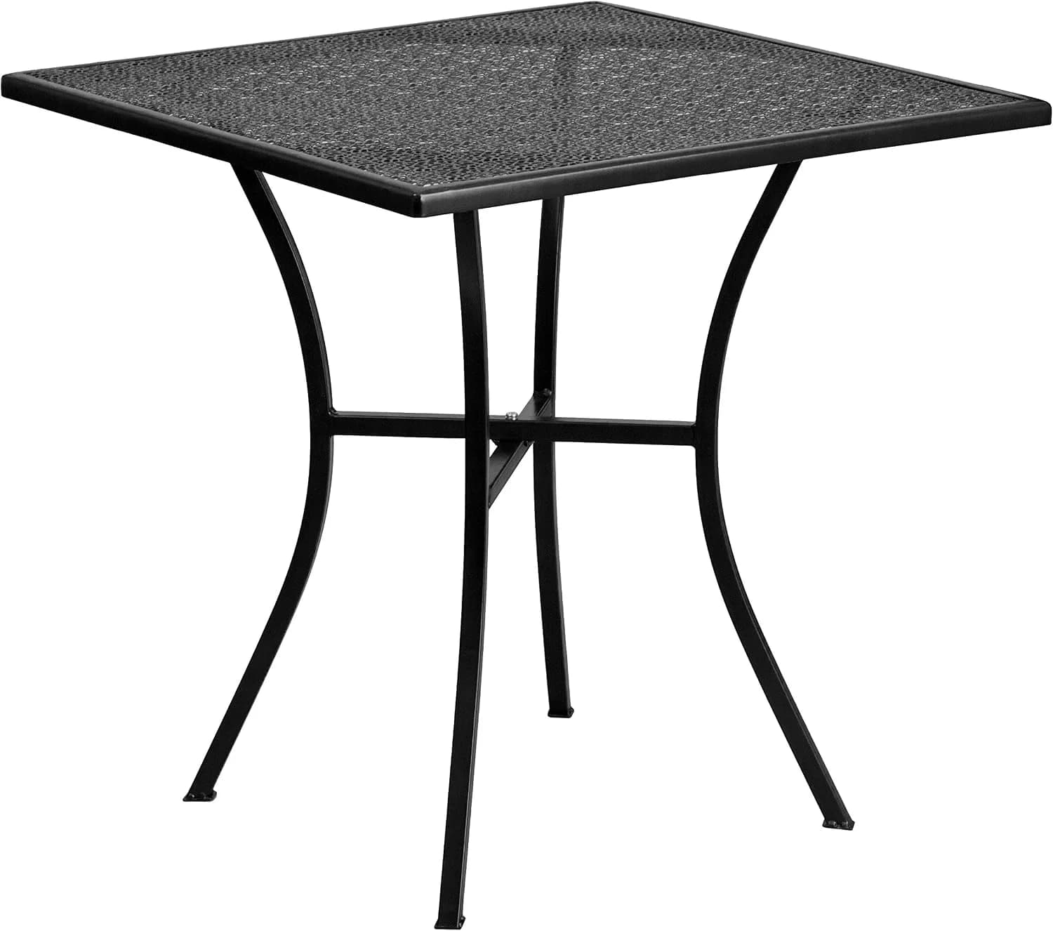 Flash Furniture 28" Square Patio Table, Black